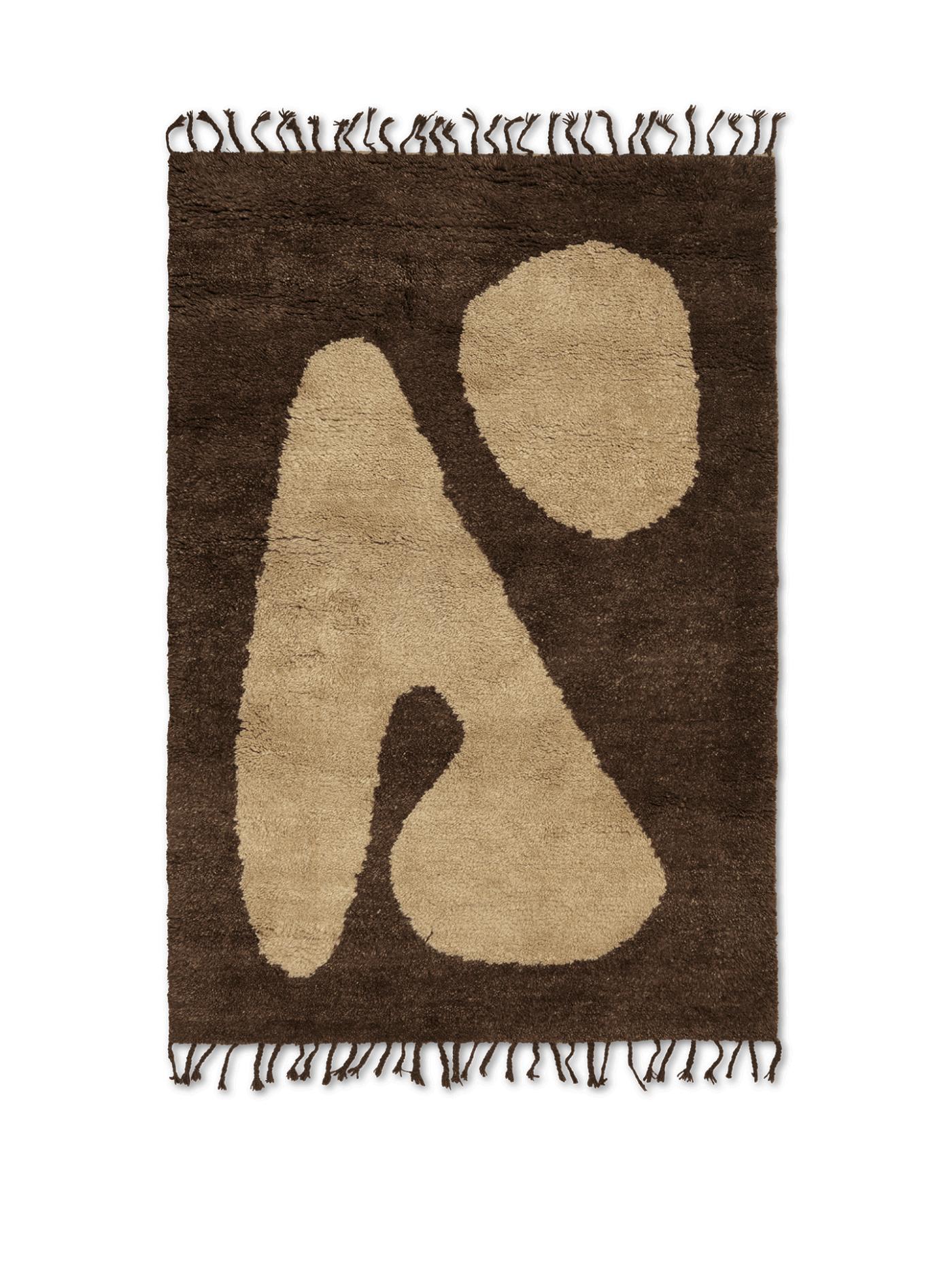 Abstract Rug – Brown/Off-White Rectangular Rugs