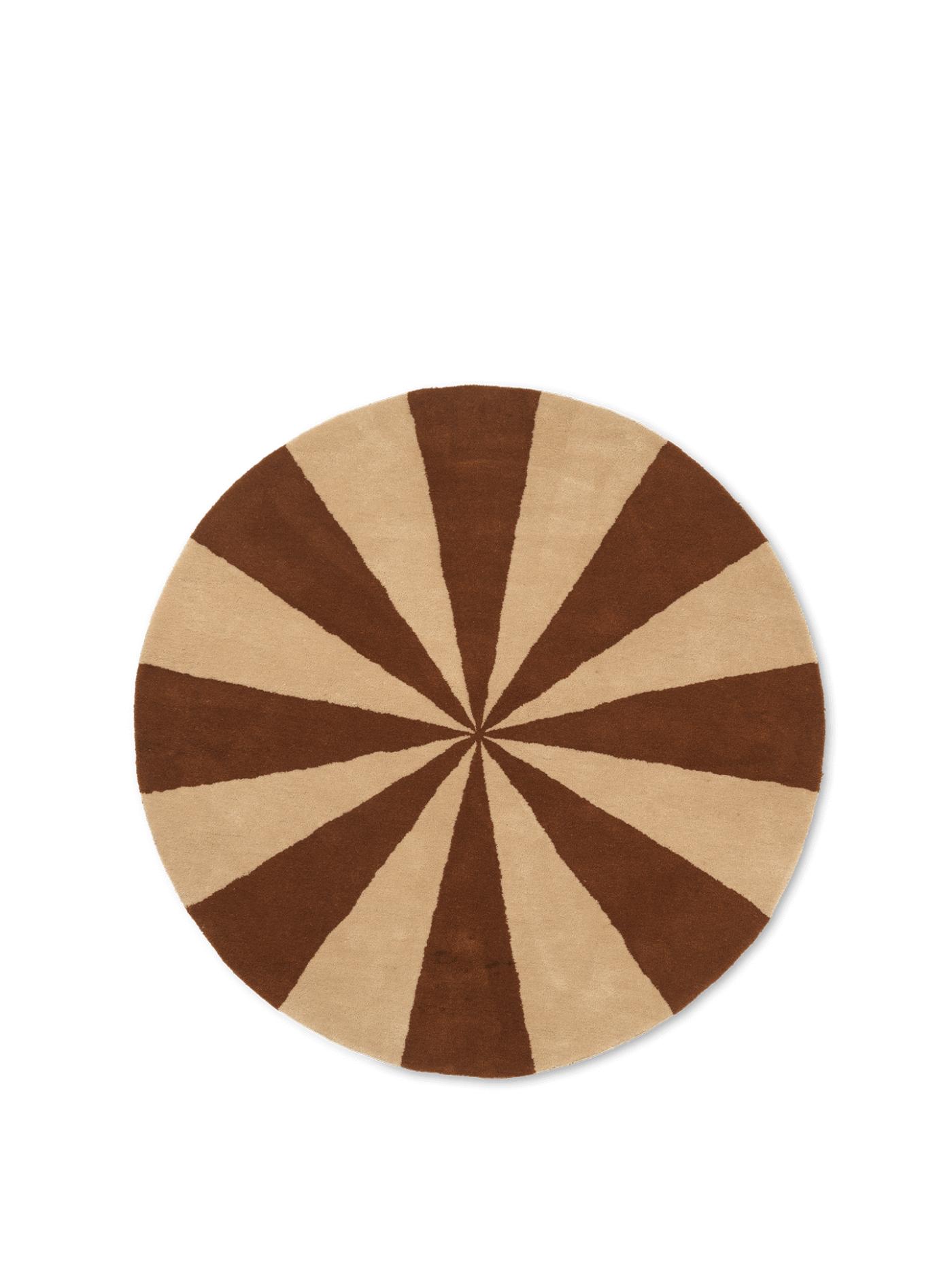 Arch Tufted Rug – Dark Brick/Off-White Round Rugs