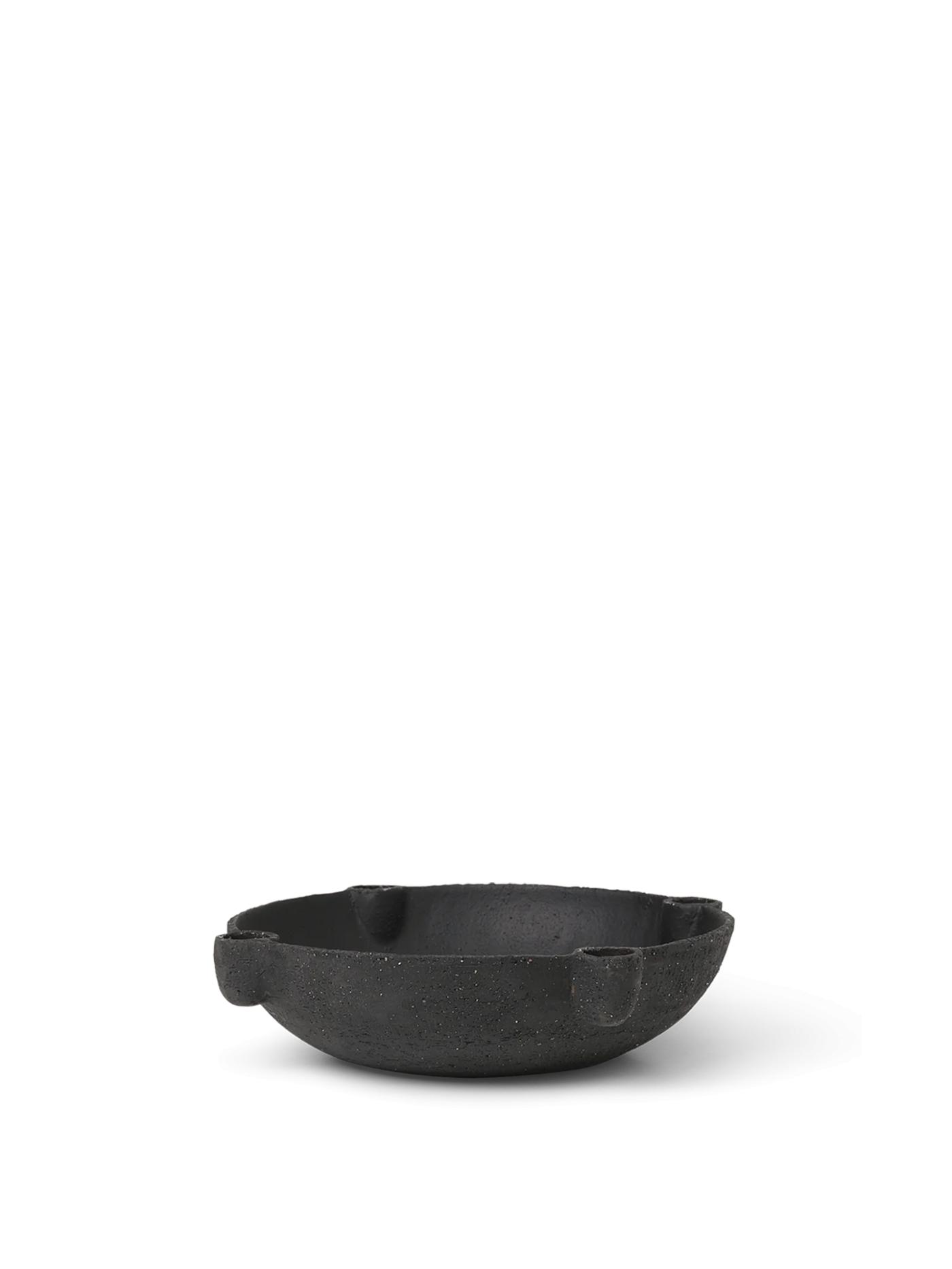 Bowl Candle Holder – Large – Ceramic – Dark Grey Accessories