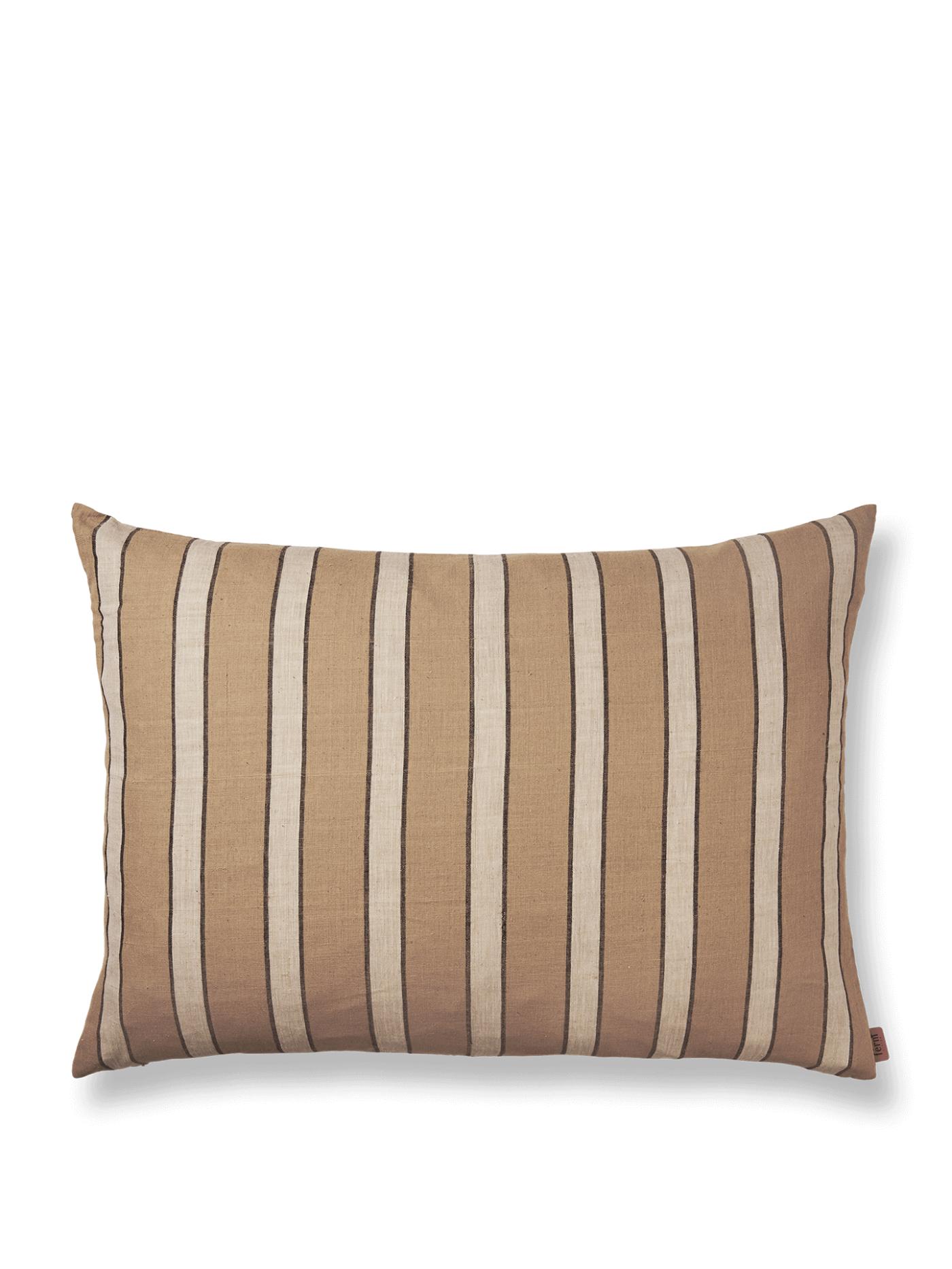 Brown Cotton Cushion Large – Stripe Cushions