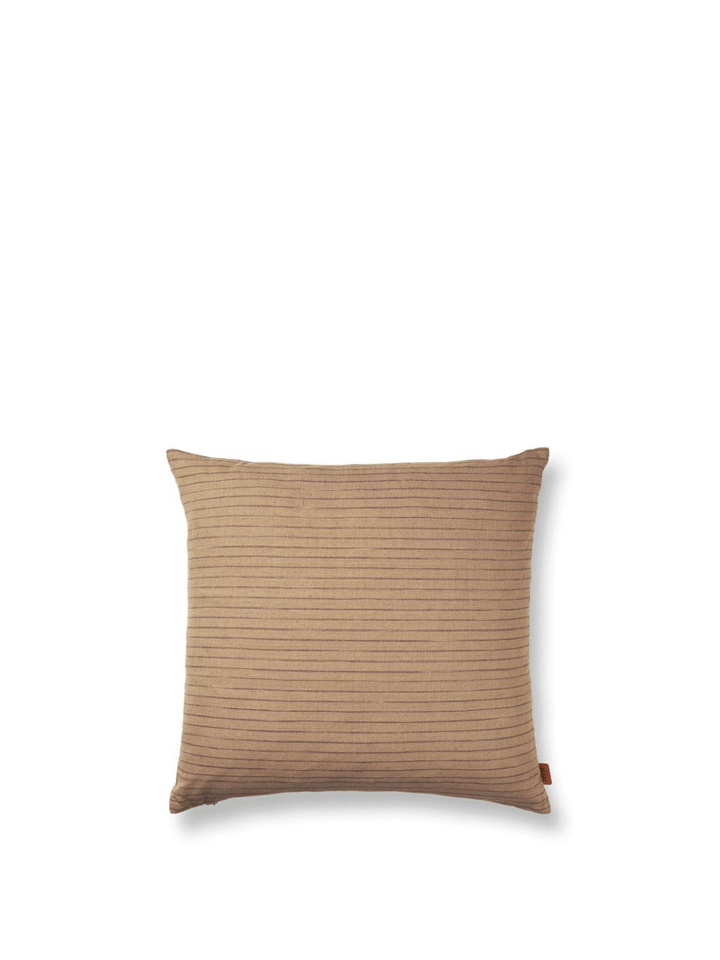 Brown Cotton Cushion – Lines Cushions