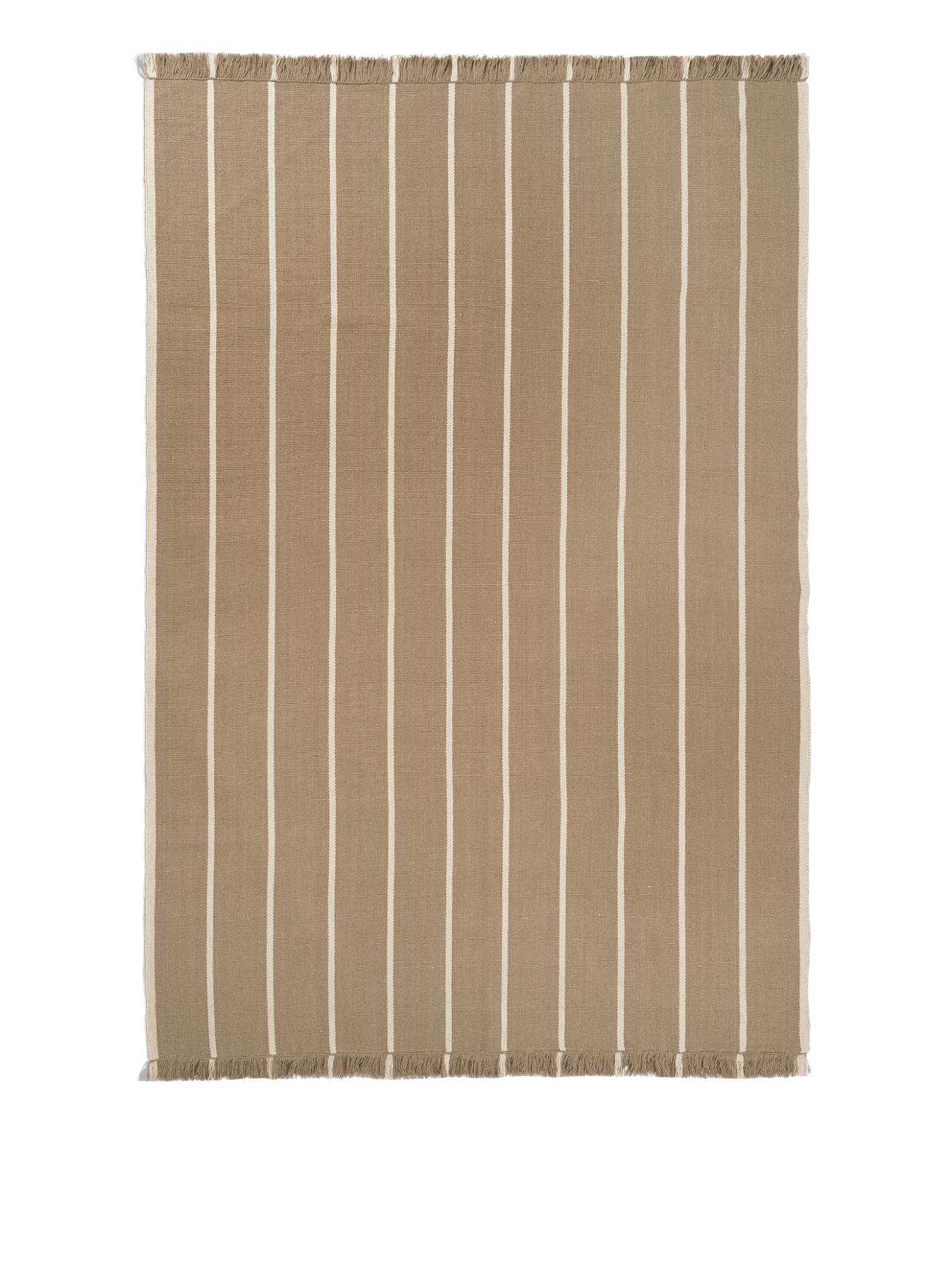 Calm Kelim Rug – Dark Sand/Off-White Rectangular Rugs