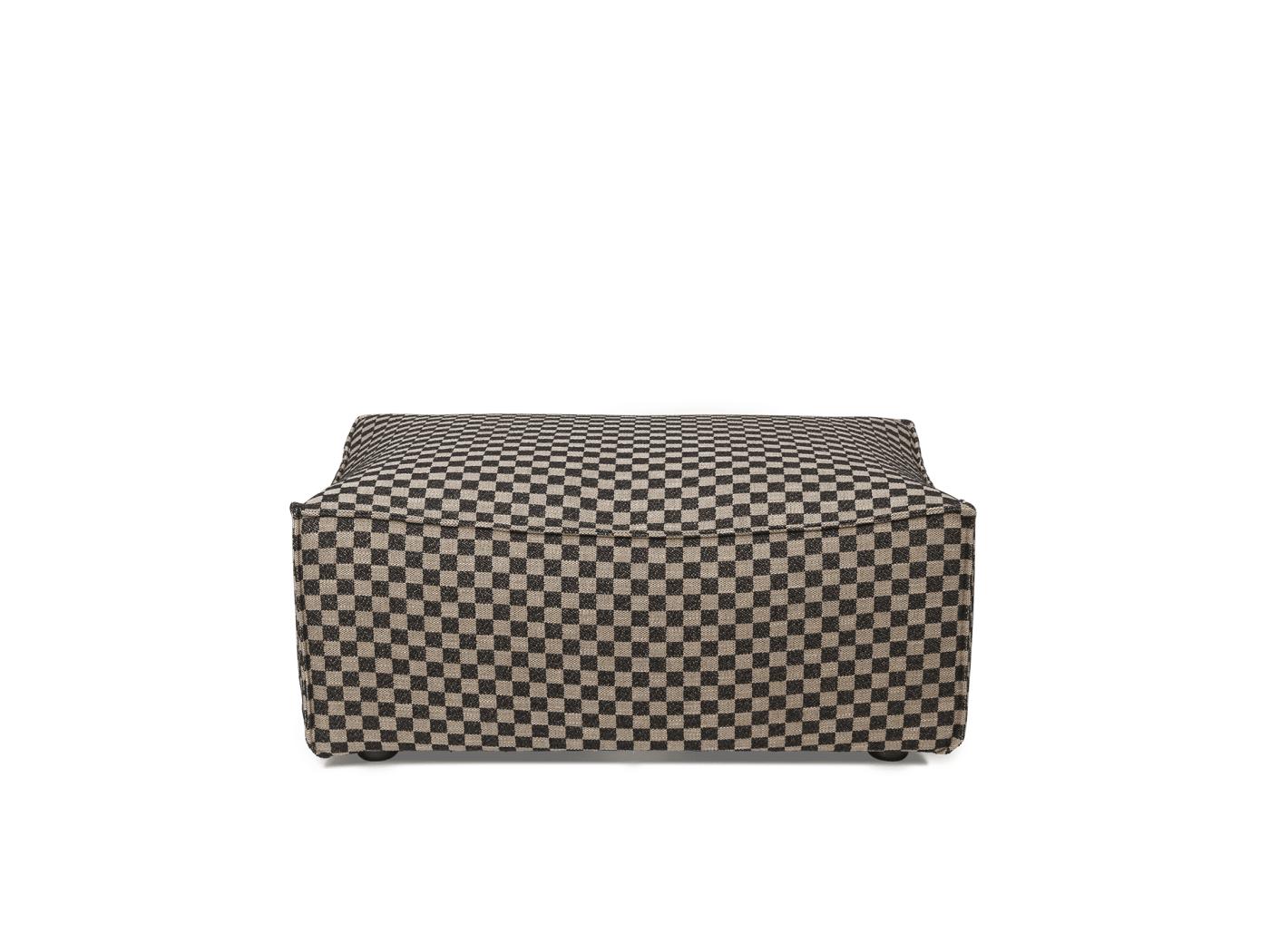 Catena Pouf Rectangular L501 Check – Sand/Black – Us Furniture