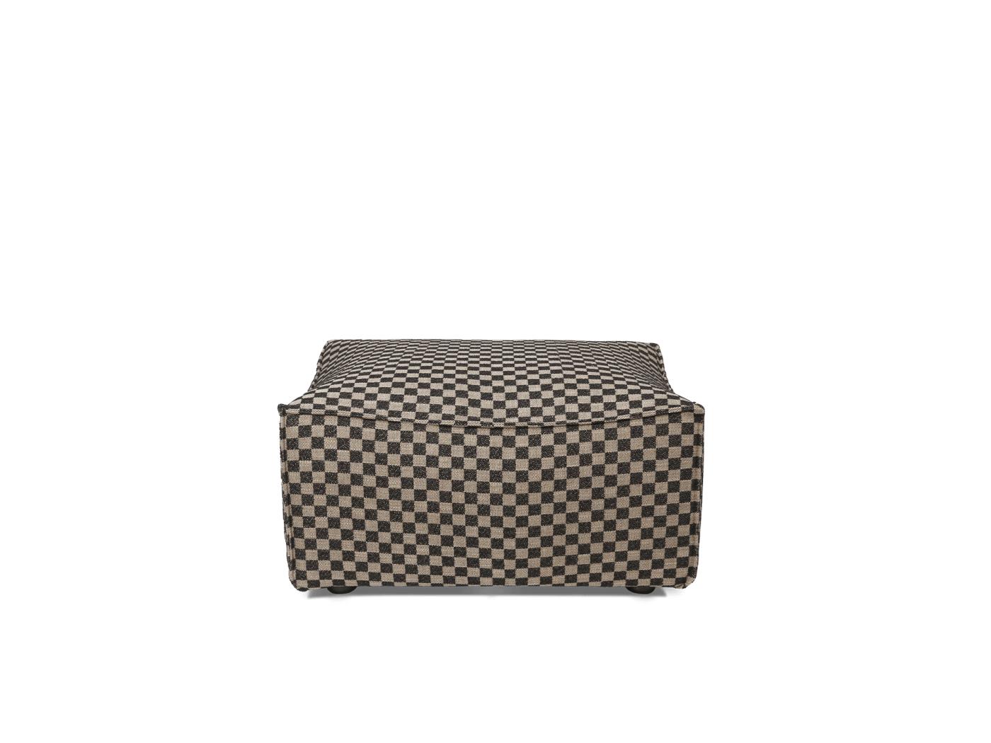 Catena Pouf Rectangular S501 Check – Sand/Black – Us Furniture