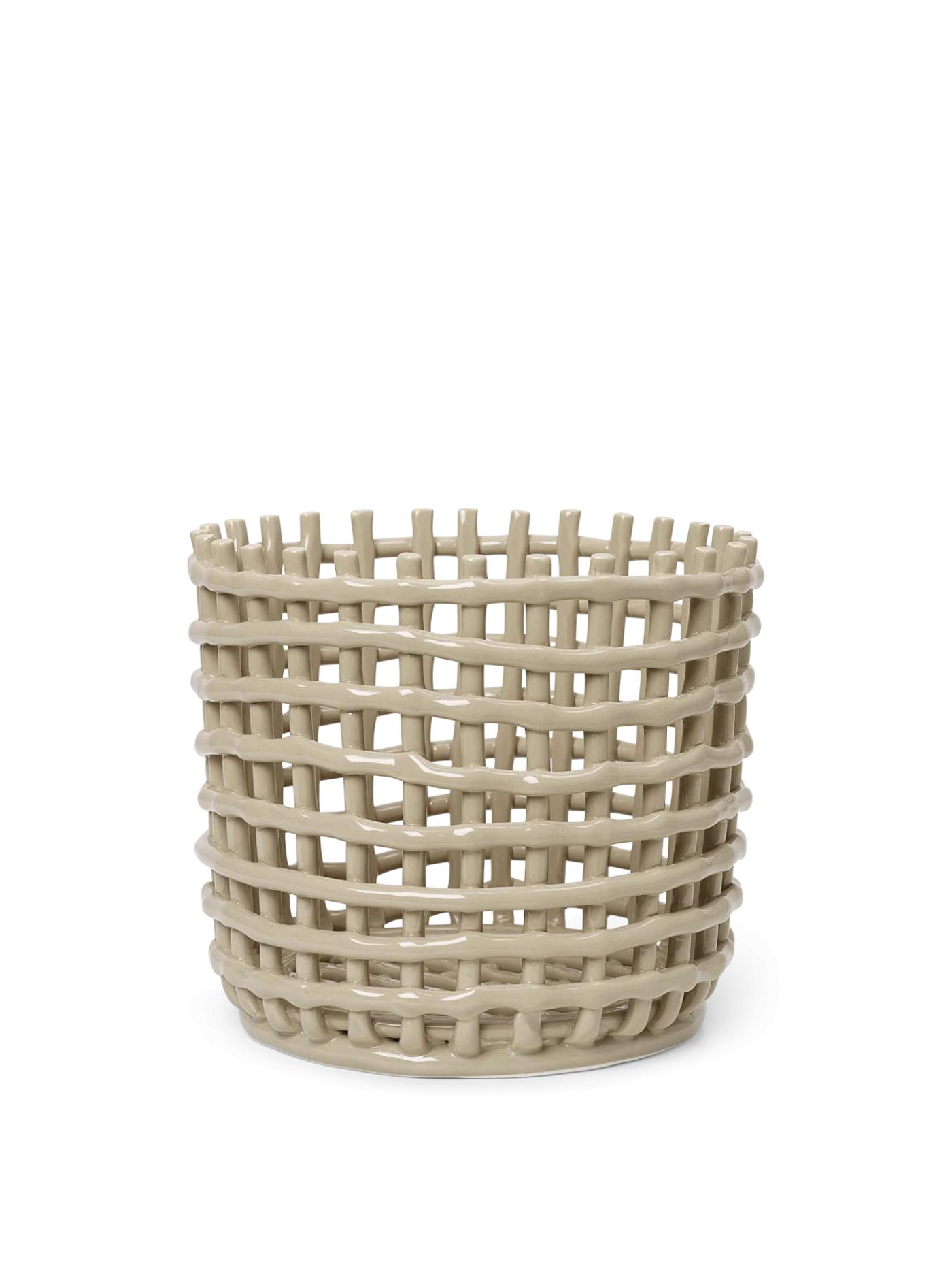 Ceramic Basket – Large – Cashmere Accessories