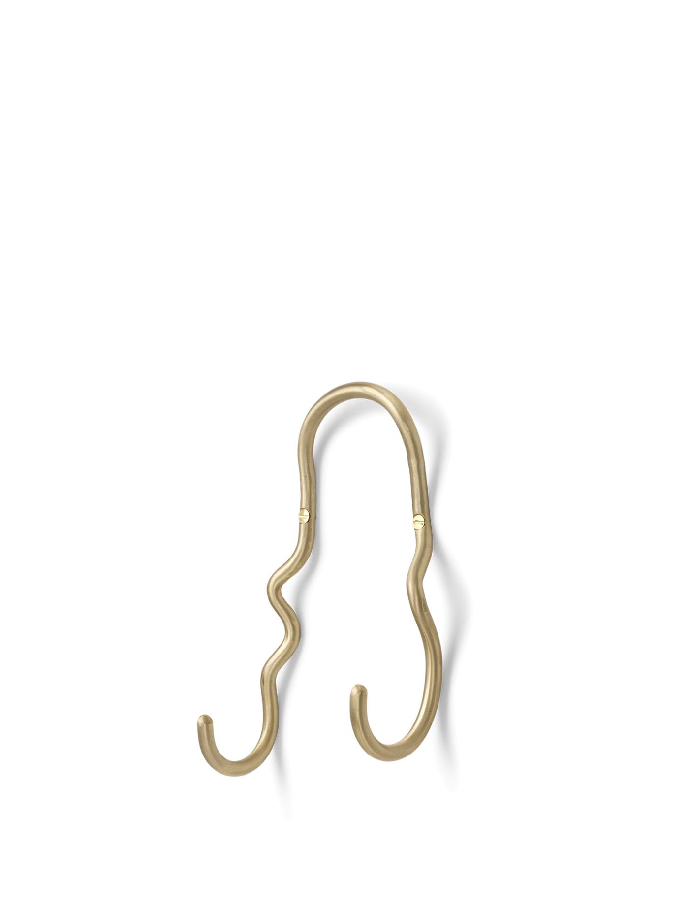 Curvature Double Hook – Brass Accessories