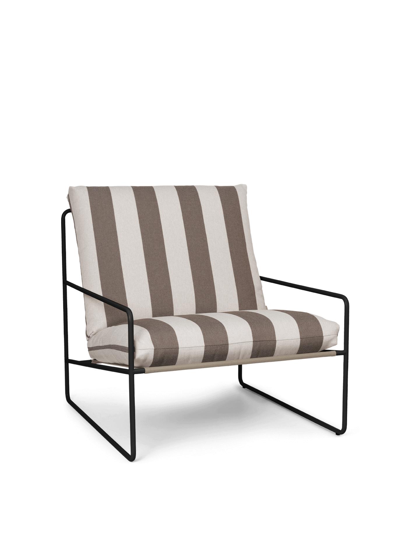 Desert 1-Seater – Stripe – Black/Chocolate Furniture