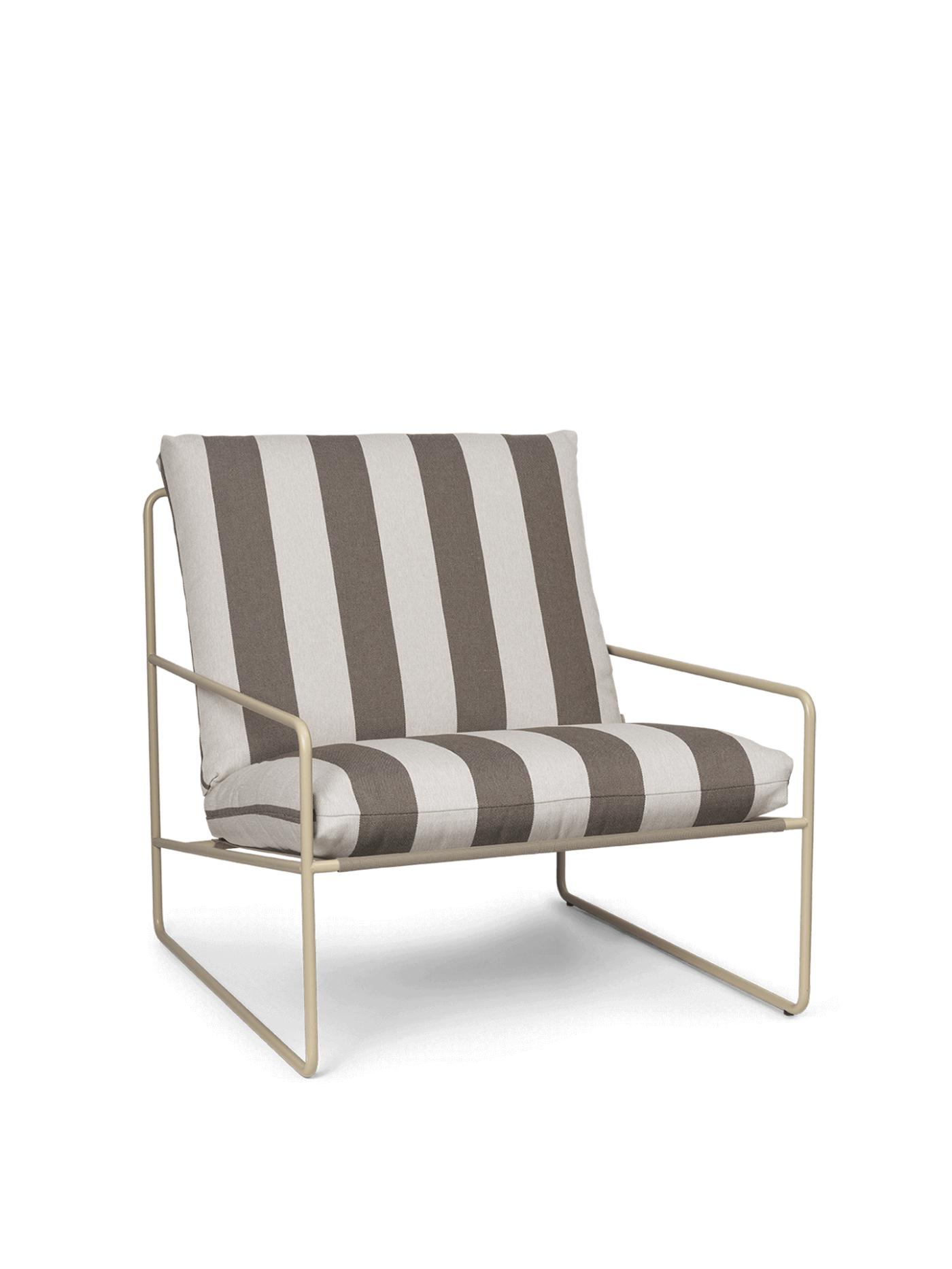 Desert 1-Seater – Stripe – Cashmere/Chocolate Furniture