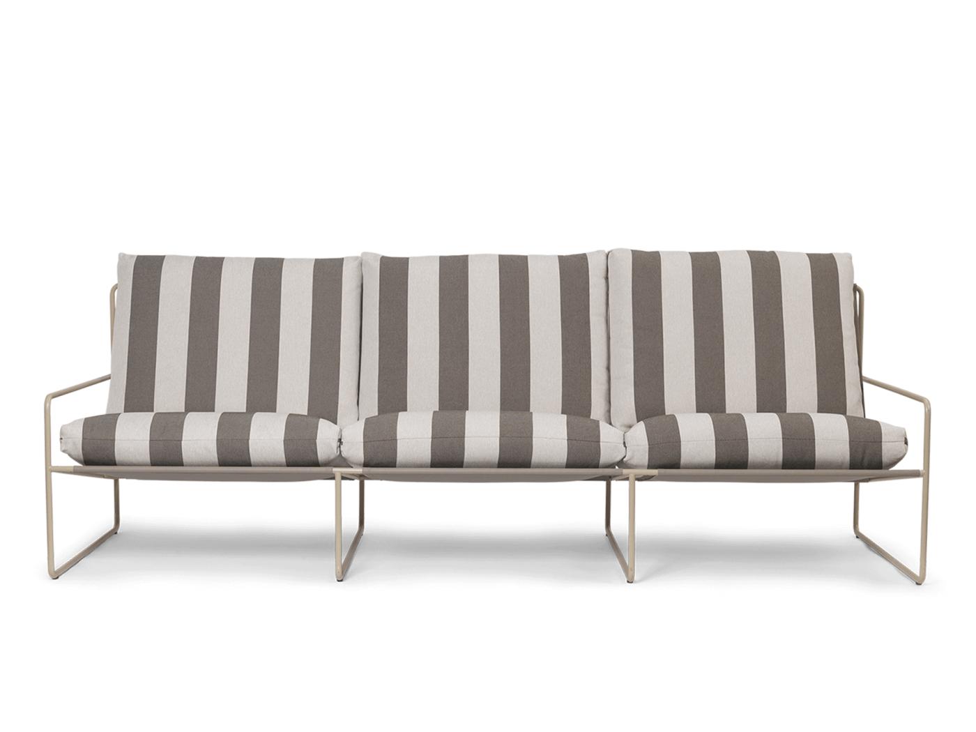 Desert 3-Seater – Stripe – Cashmere/Chocolate Furniture