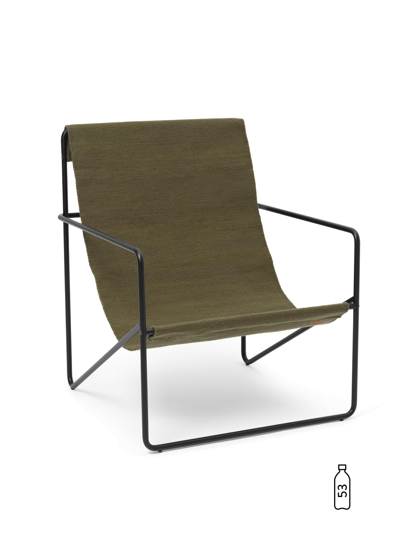 Desert Lounge Chair – Black/Olive Chairs And Benches