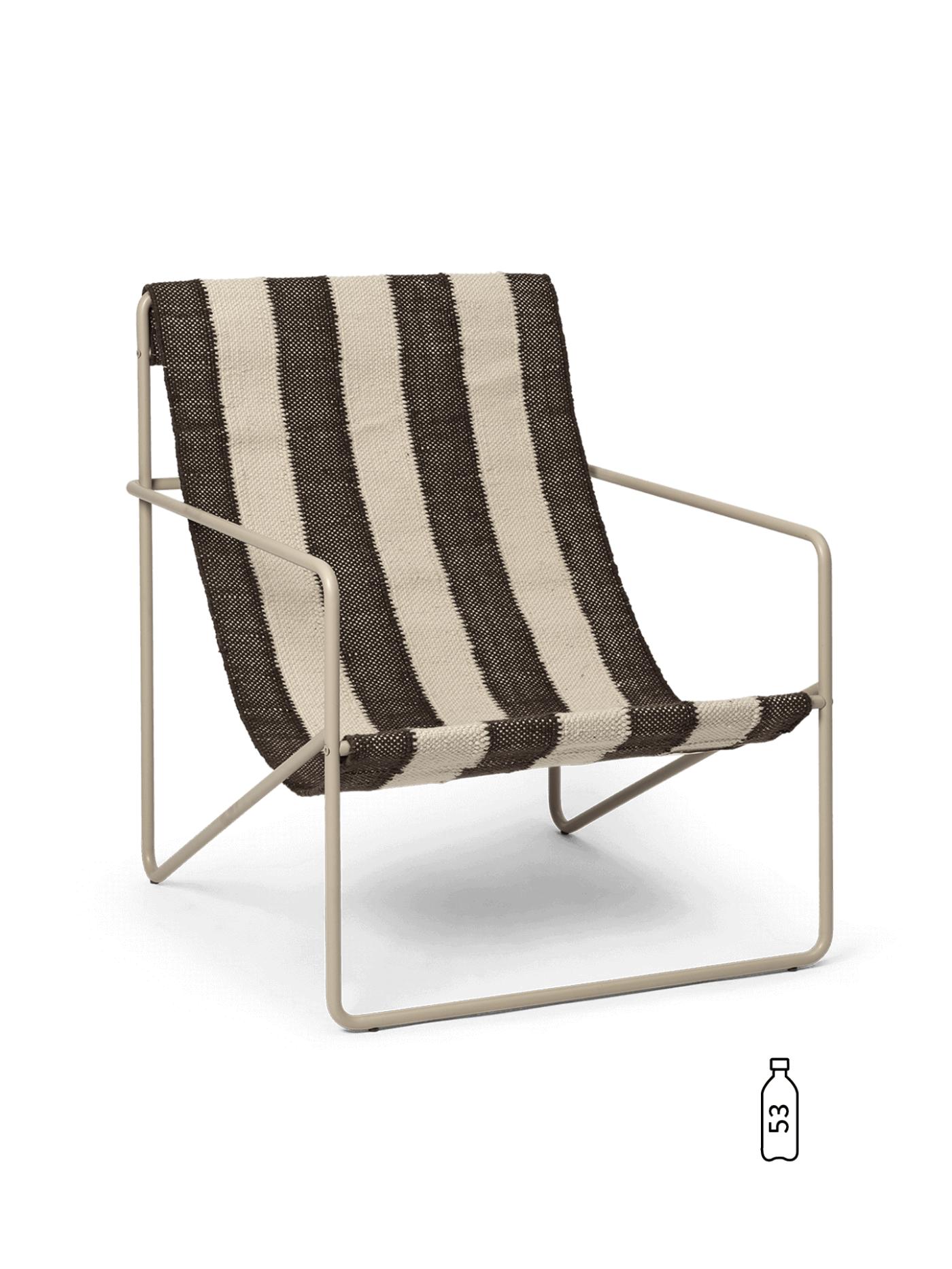 Desert Lounge Chair – Cashmere/Off-White/Chocolate Chairs And Benches