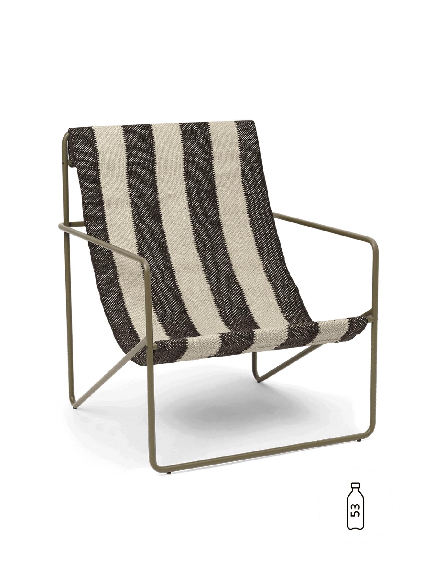 Desert Lounge Chair – Olive/Off-White/Chocolate Chairs And Benches