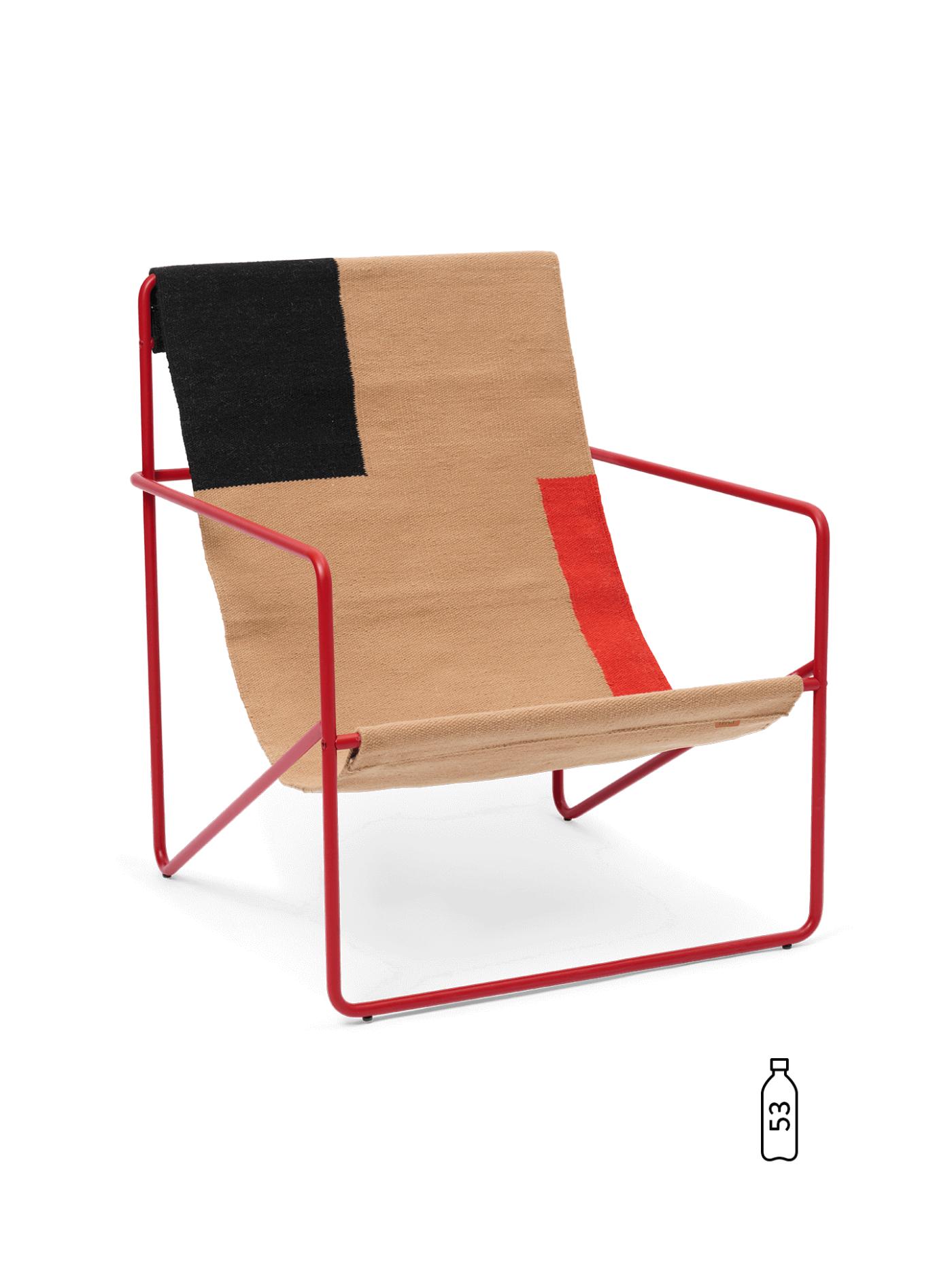 Desert Lounge Chair – Poppy Red/Block Chairs And Benches