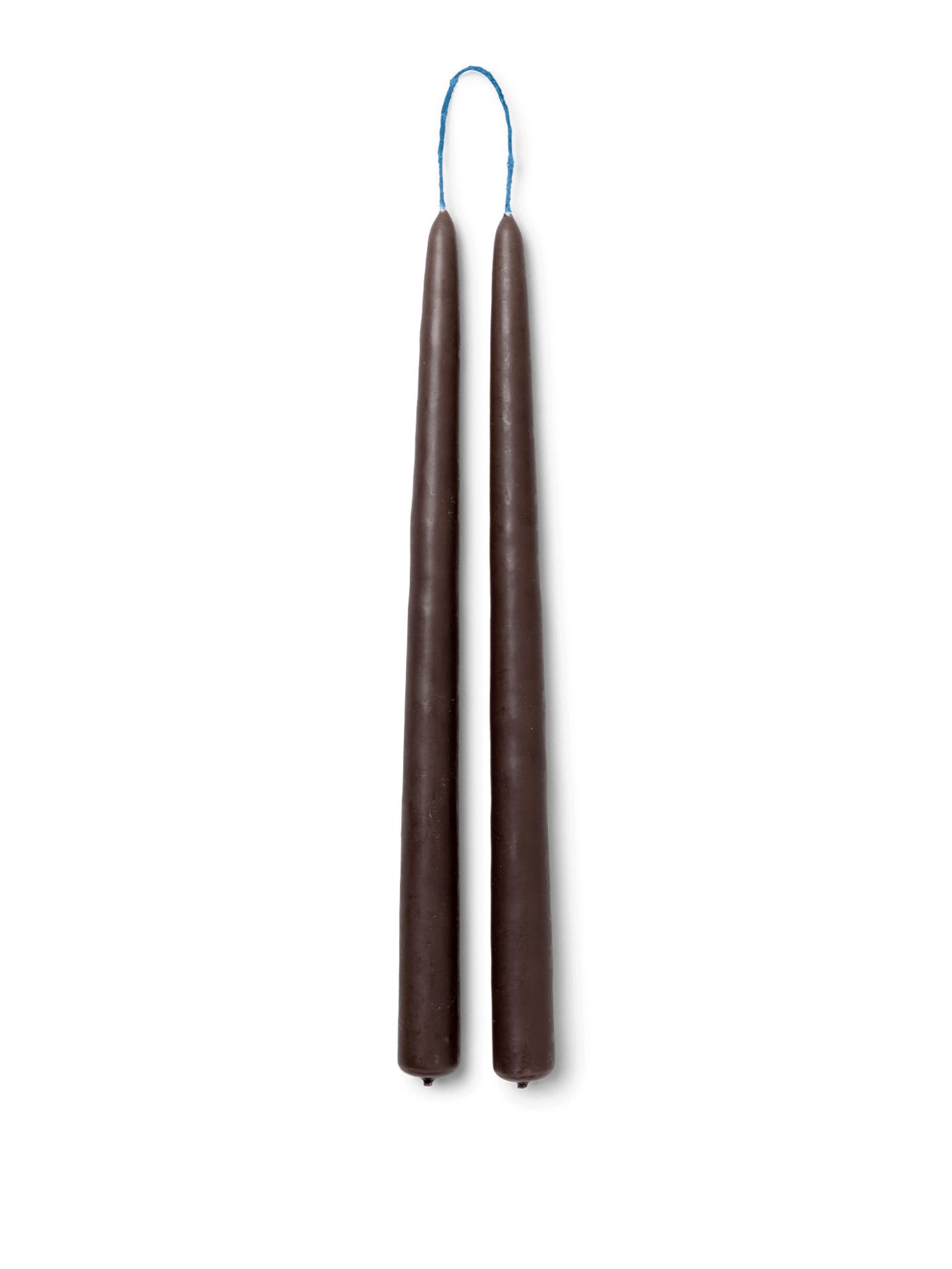 Dipped Candles – Set Of 2 – Brown Accessories