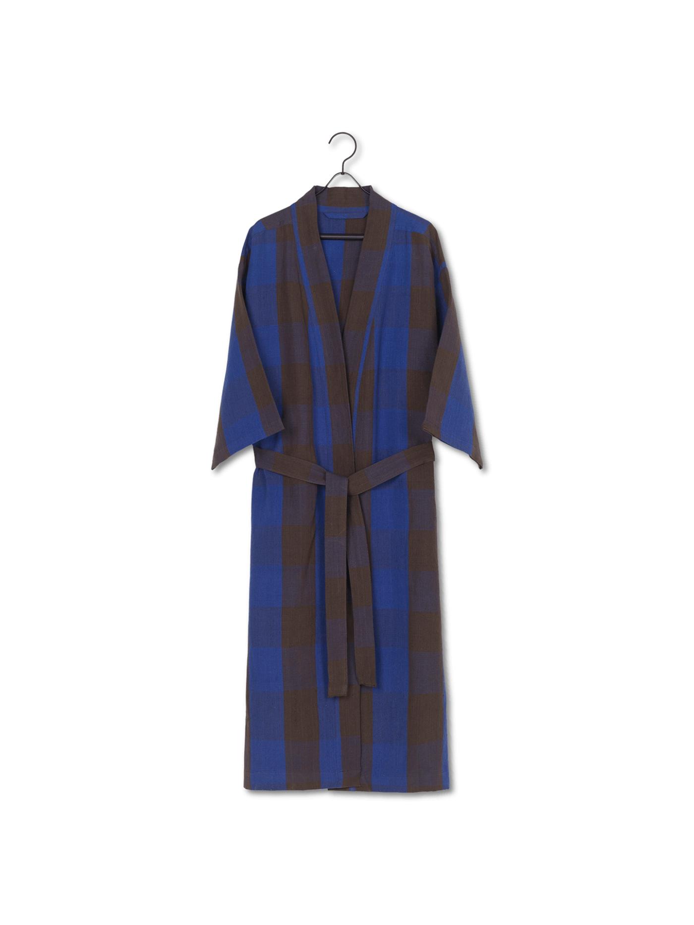 Field Robe – Chocolate/Bright Blue Textiles