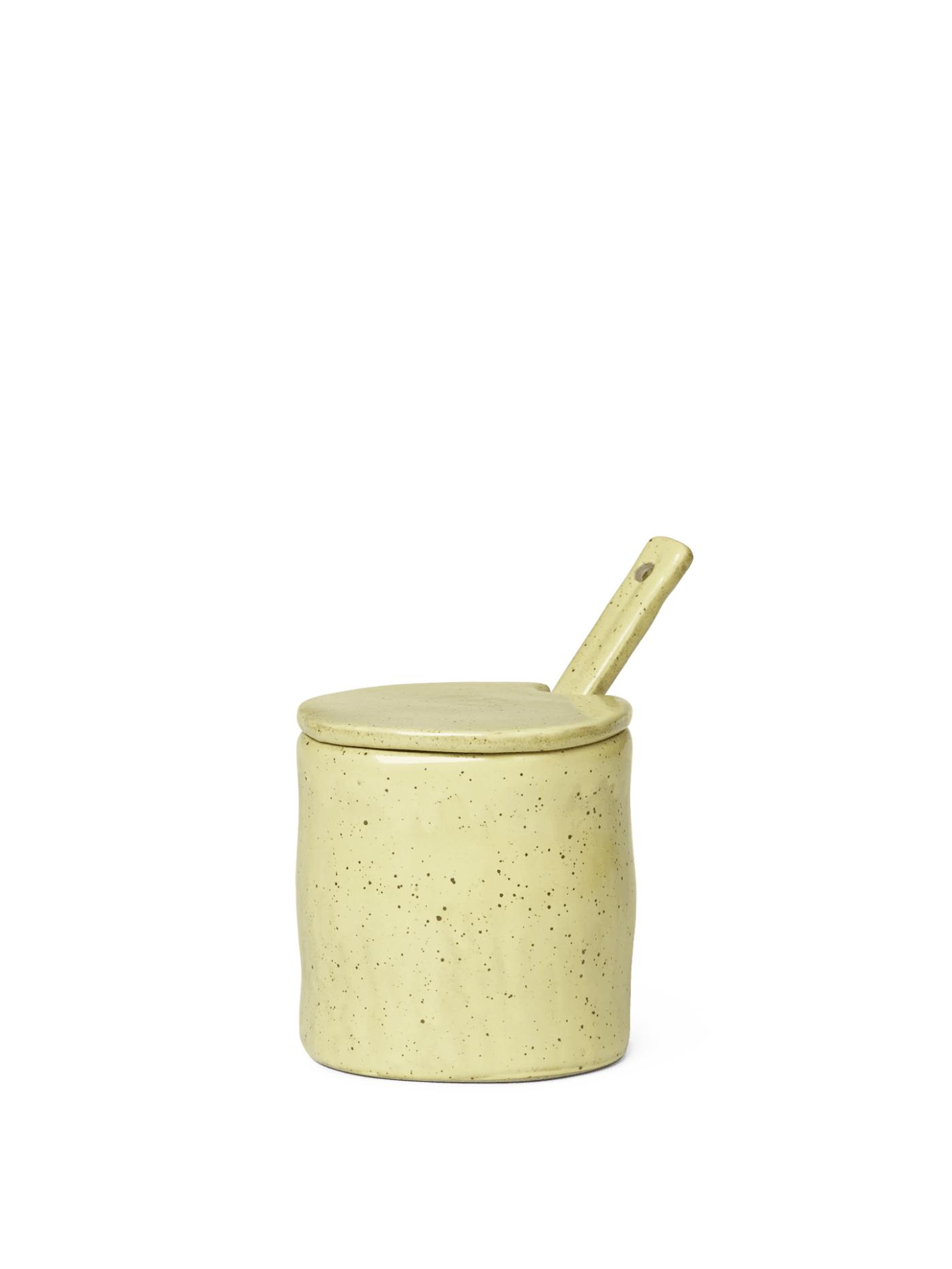 Flow Jar With Spoon – Yellow Speckle Kitchen