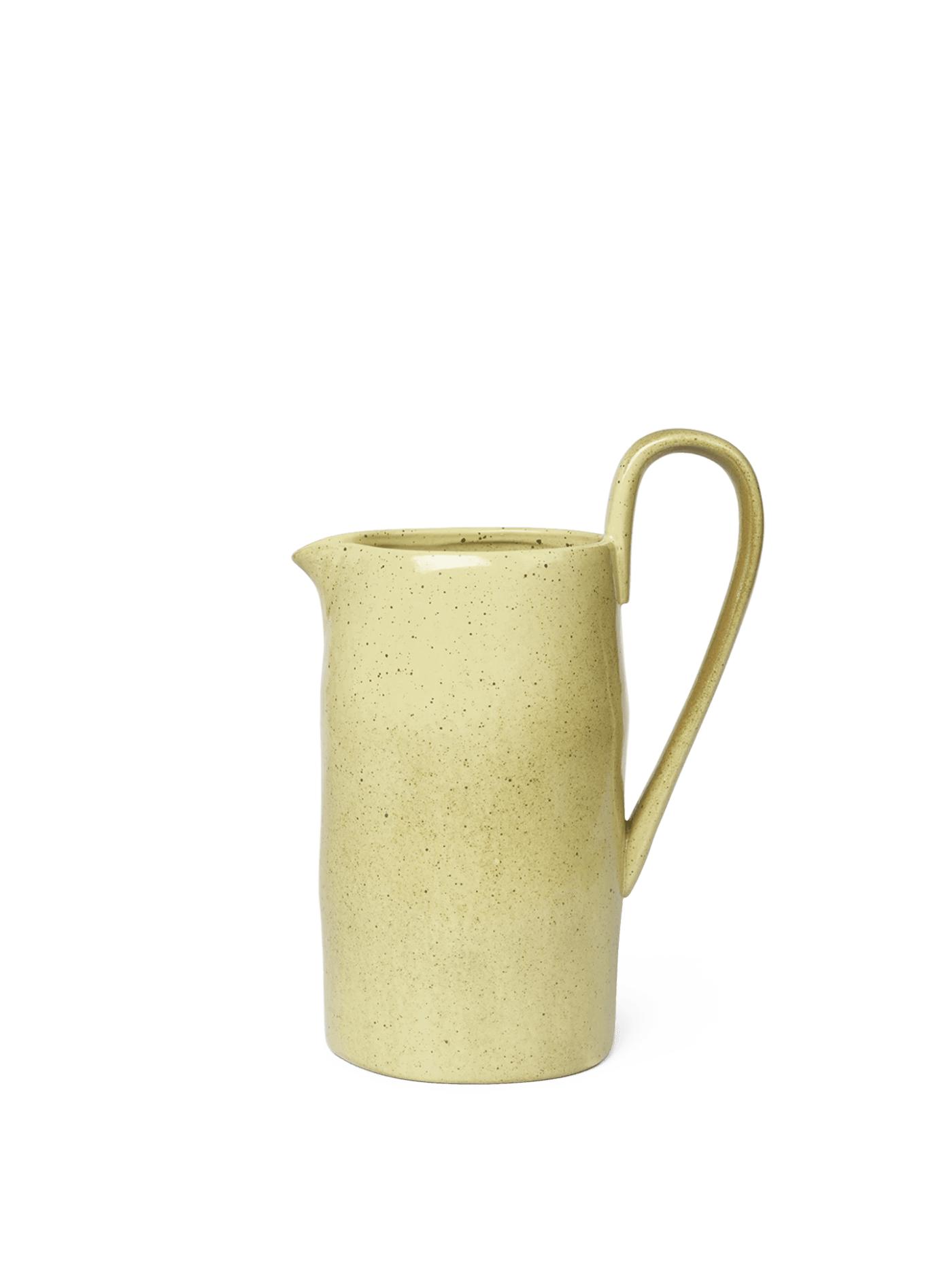 Flow Jug – Yellow Speckle Glasses And Cups