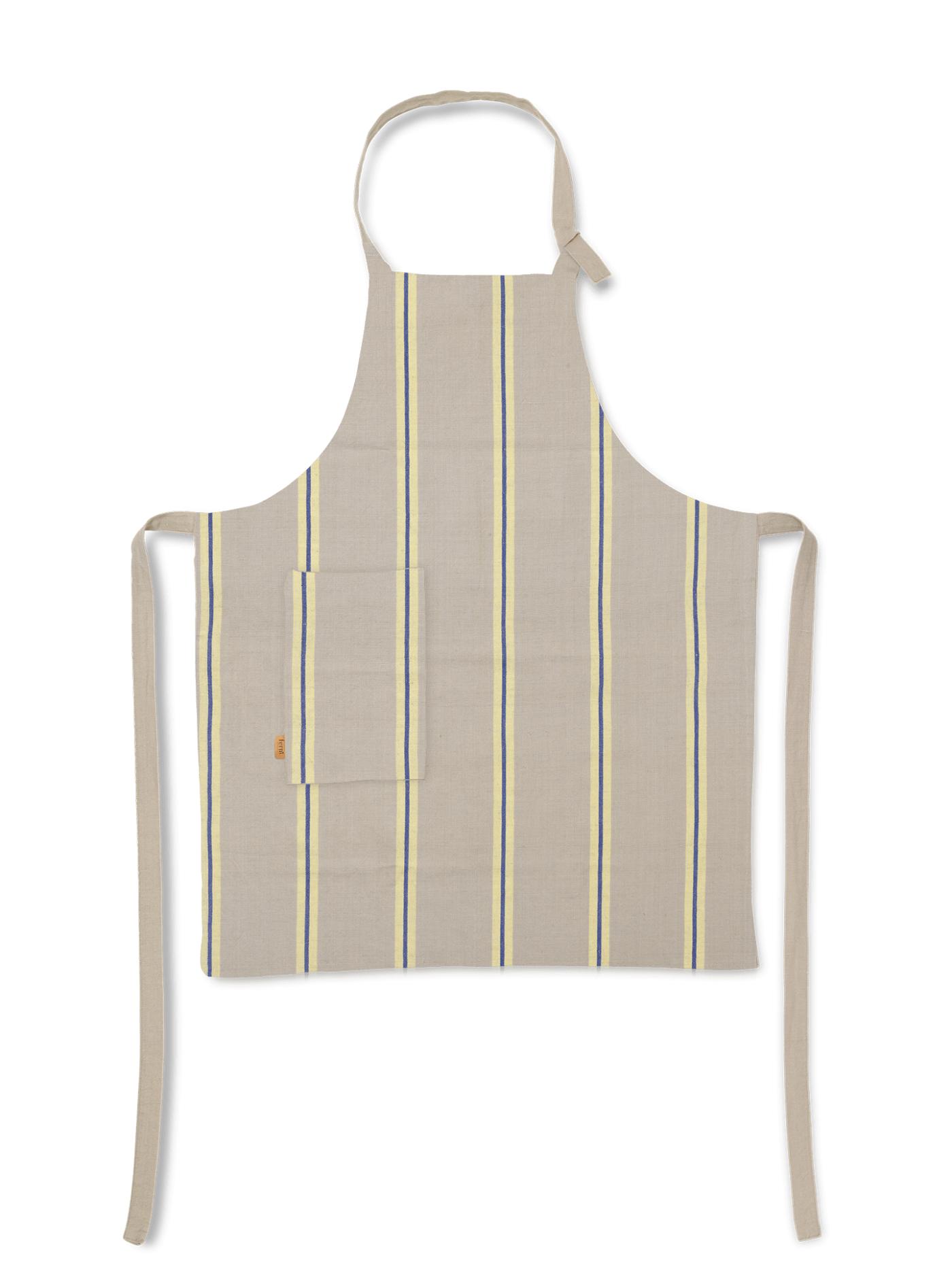 Hale Apron – Oyster/Lemon/Bright Blue Kitchen