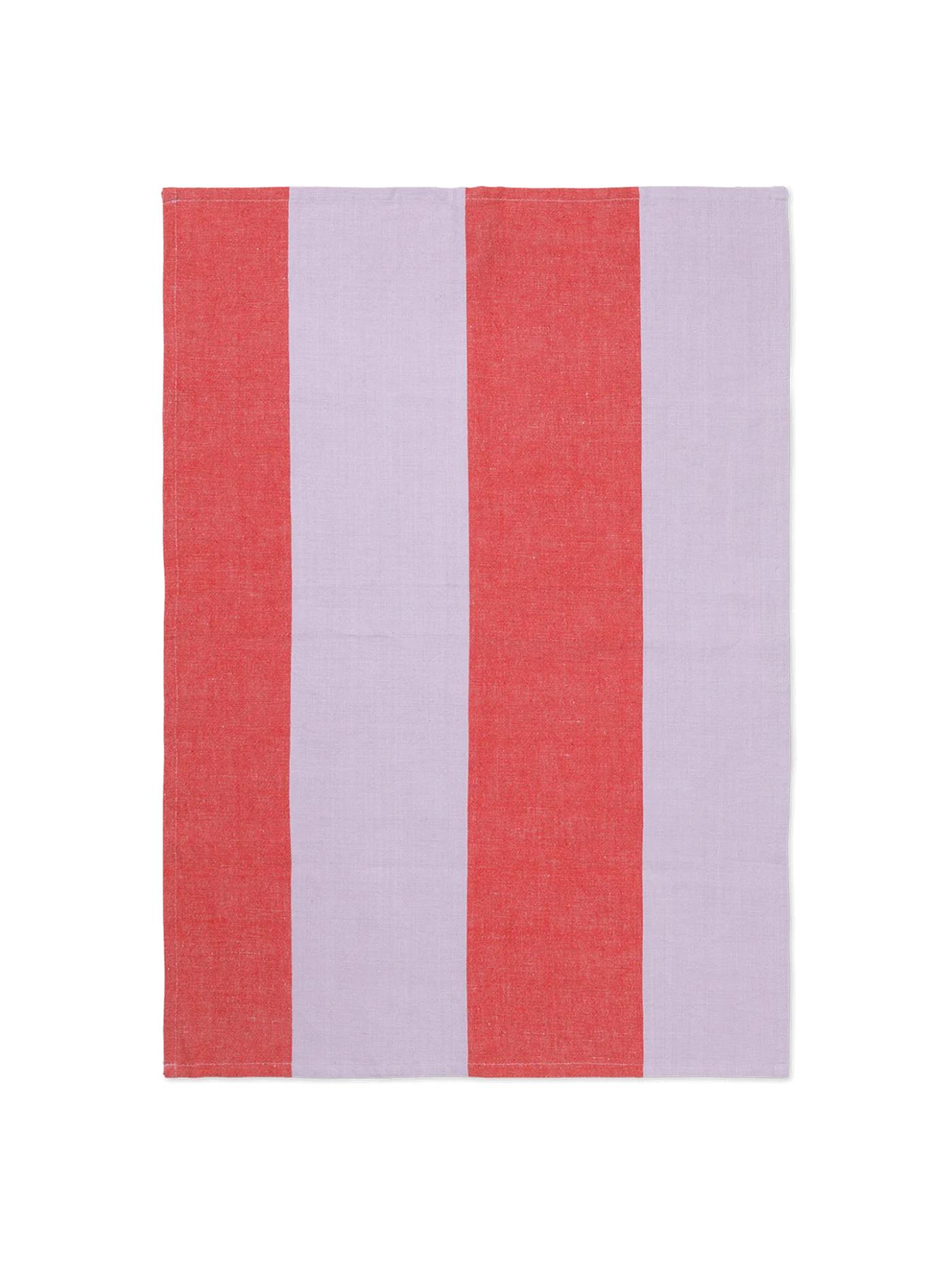 Hale Tea Towel – Red/Lilac Kitchen