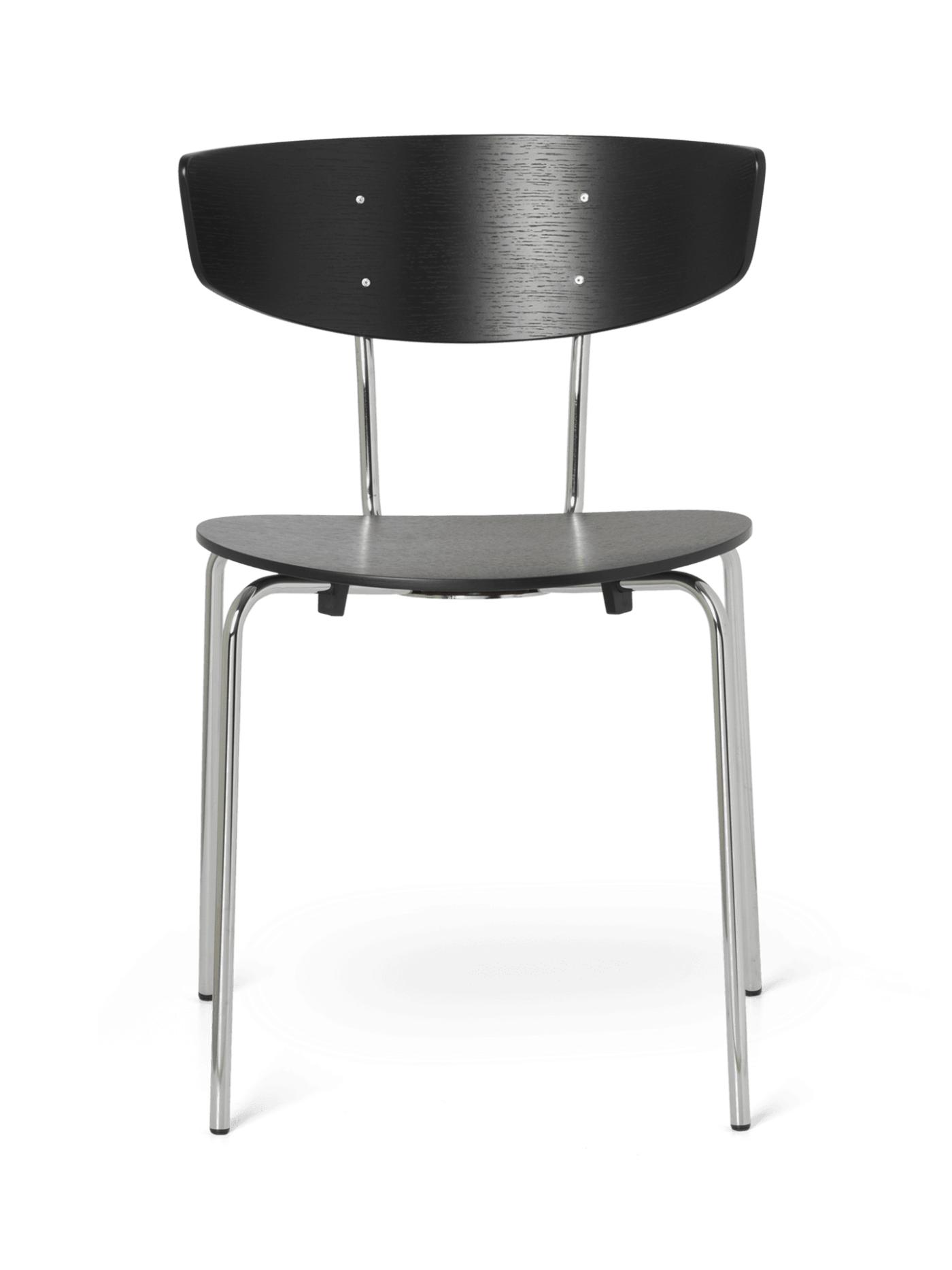 Herman Dining Chair – Chrome – Black Veneer Chairs And Benches