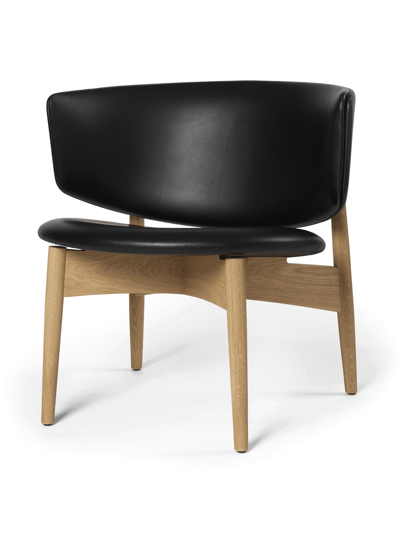 Herman Lounge Chair – Wood – Envy Leather – Oak/Black – Us Chairs And Benches