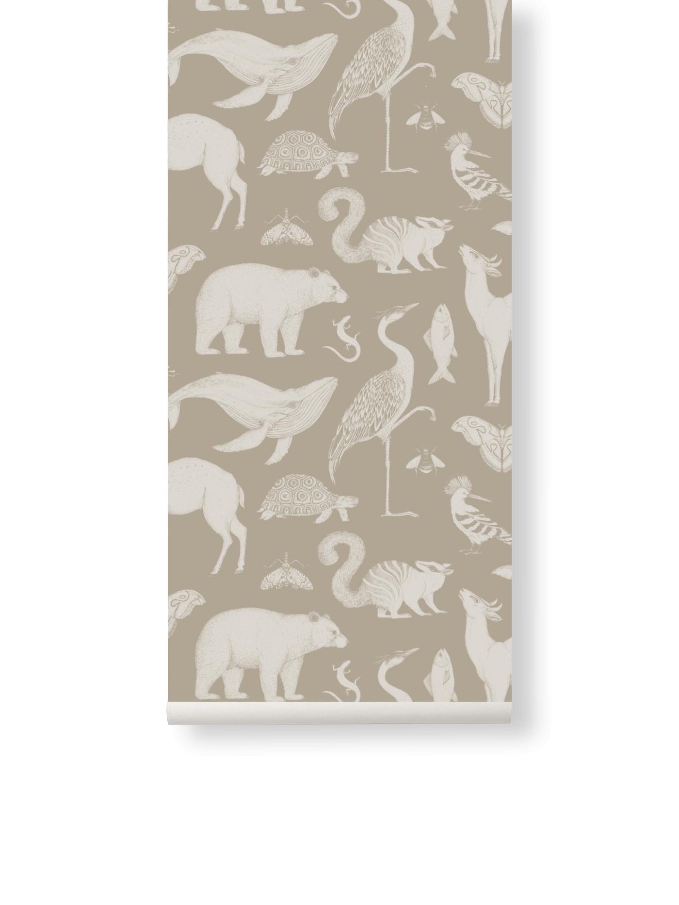 Katie Scott Wallpaper – Animals – Sand Accessories