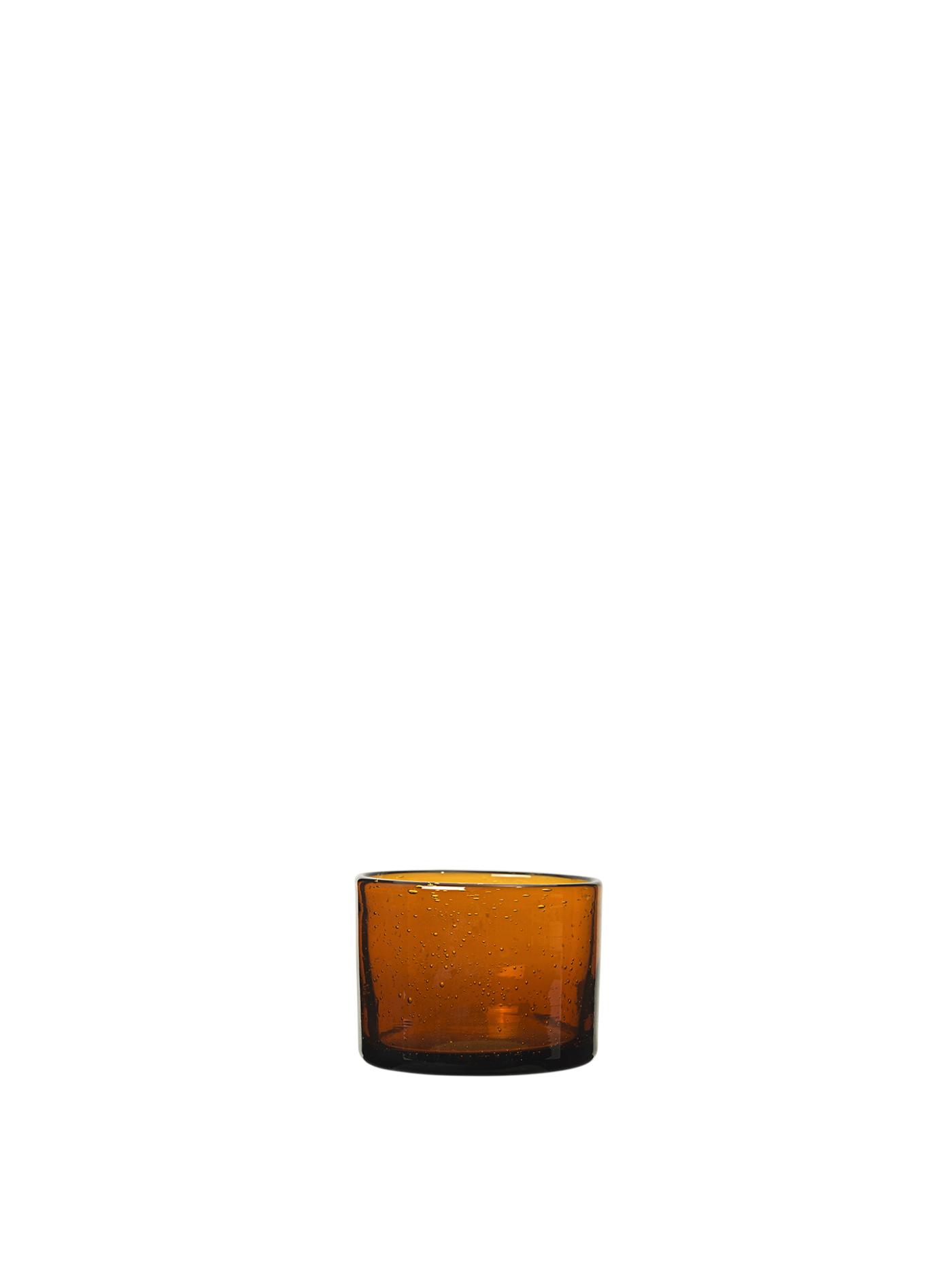 Oli Water Glass – Low – Amber Glasses And Cups