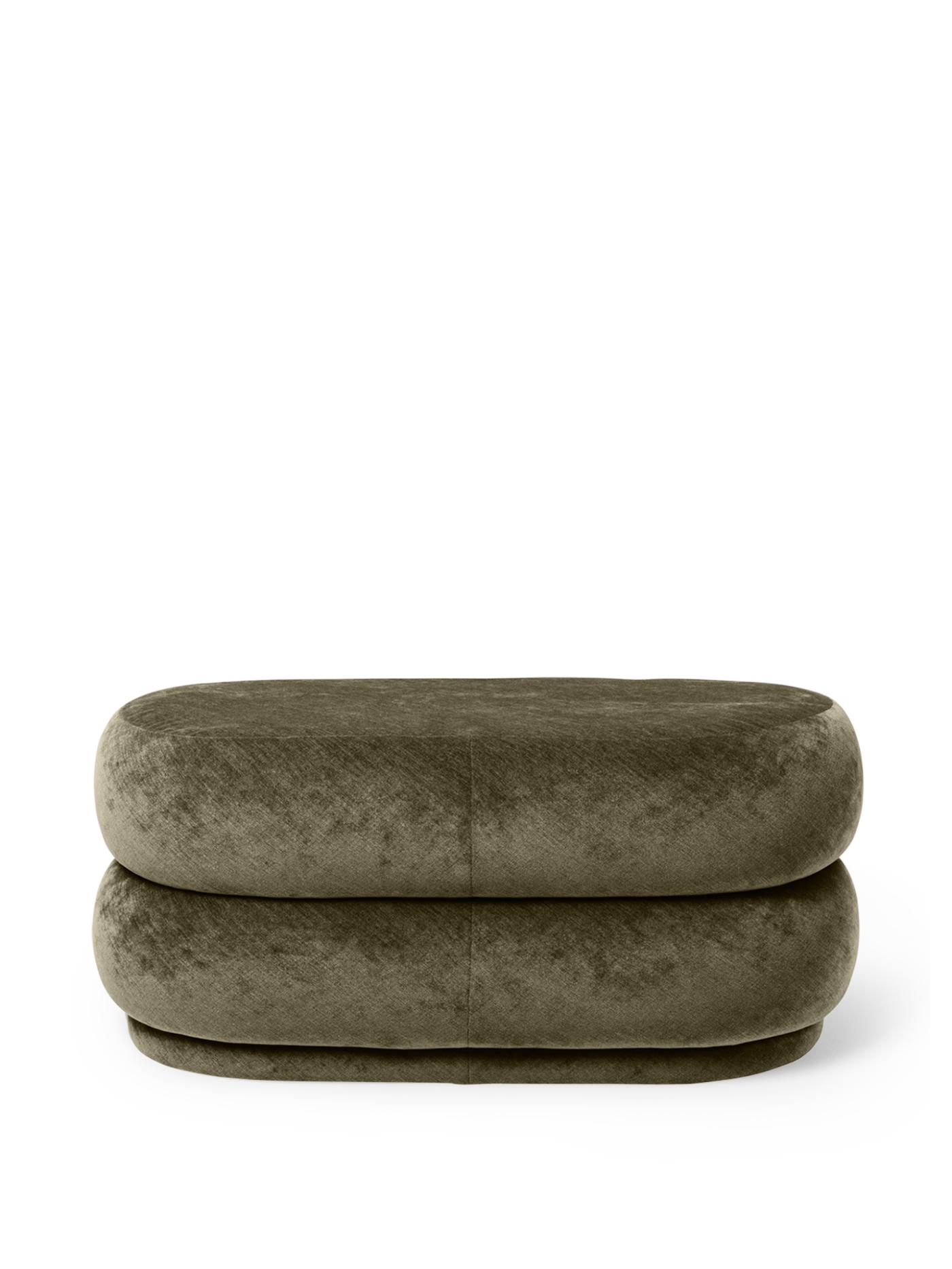 Pouf Oval – Faded Velvet – Forest – Us Furniture