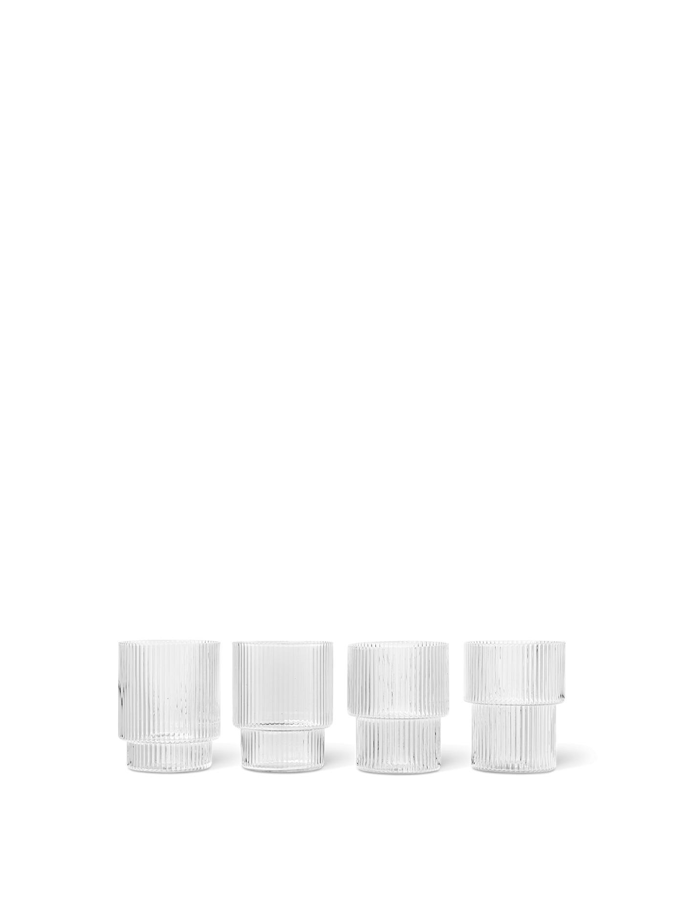 Ripple Glasses – Set Of 4 – Clear Glasses And Cups