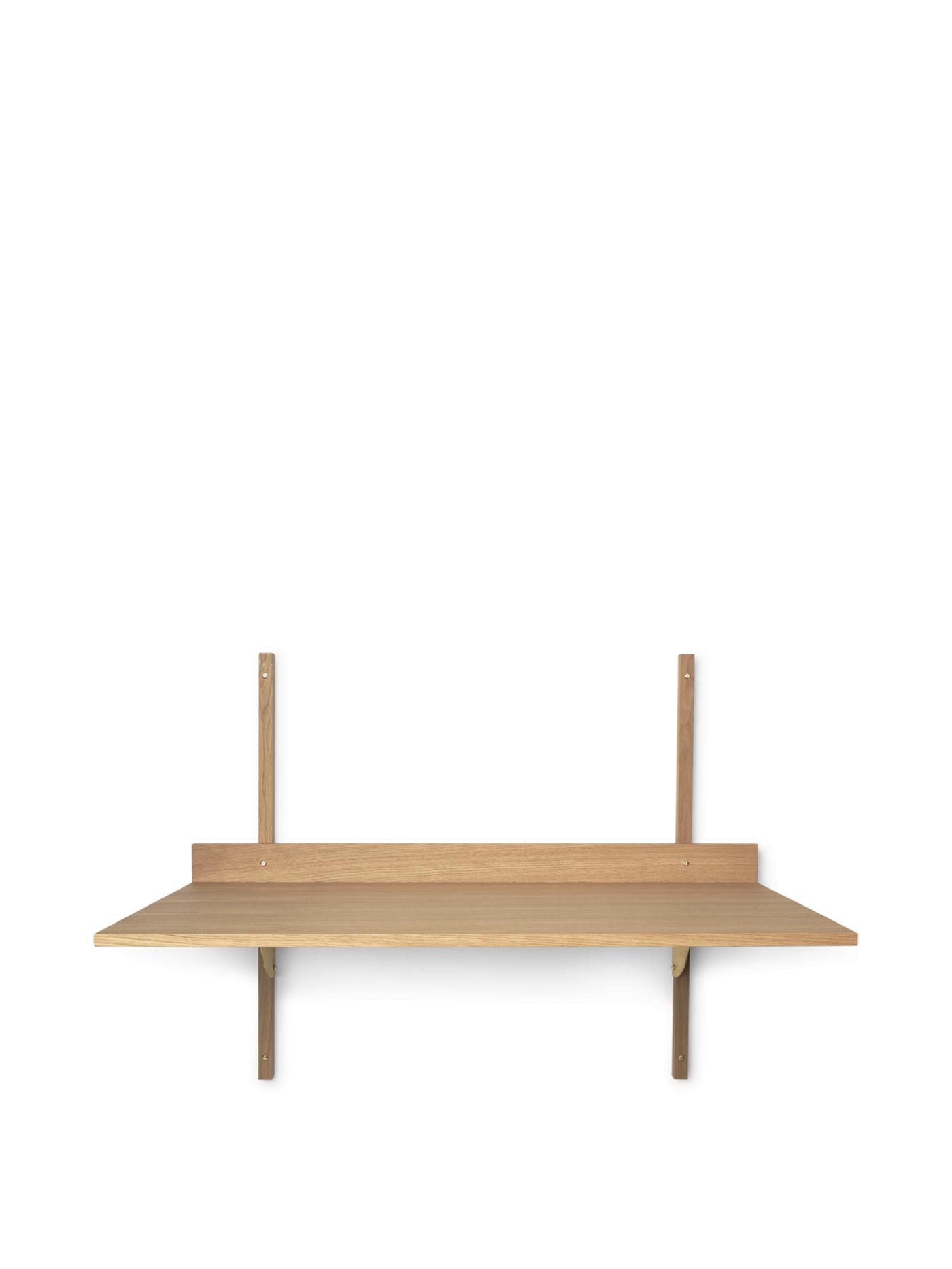 Sector Desk – Natural Oak/Brass Furniture