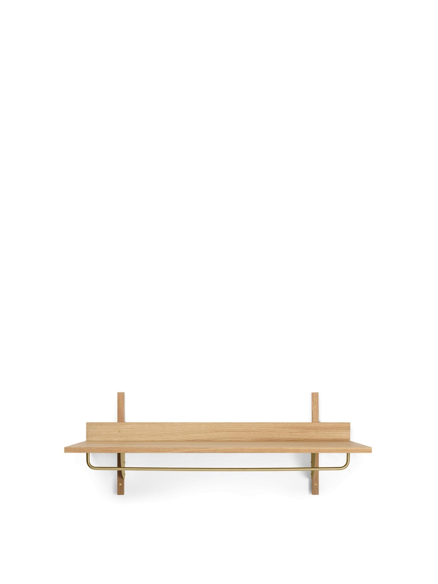 Sector Rack Shelf – Natural Oak/Brass Furniture