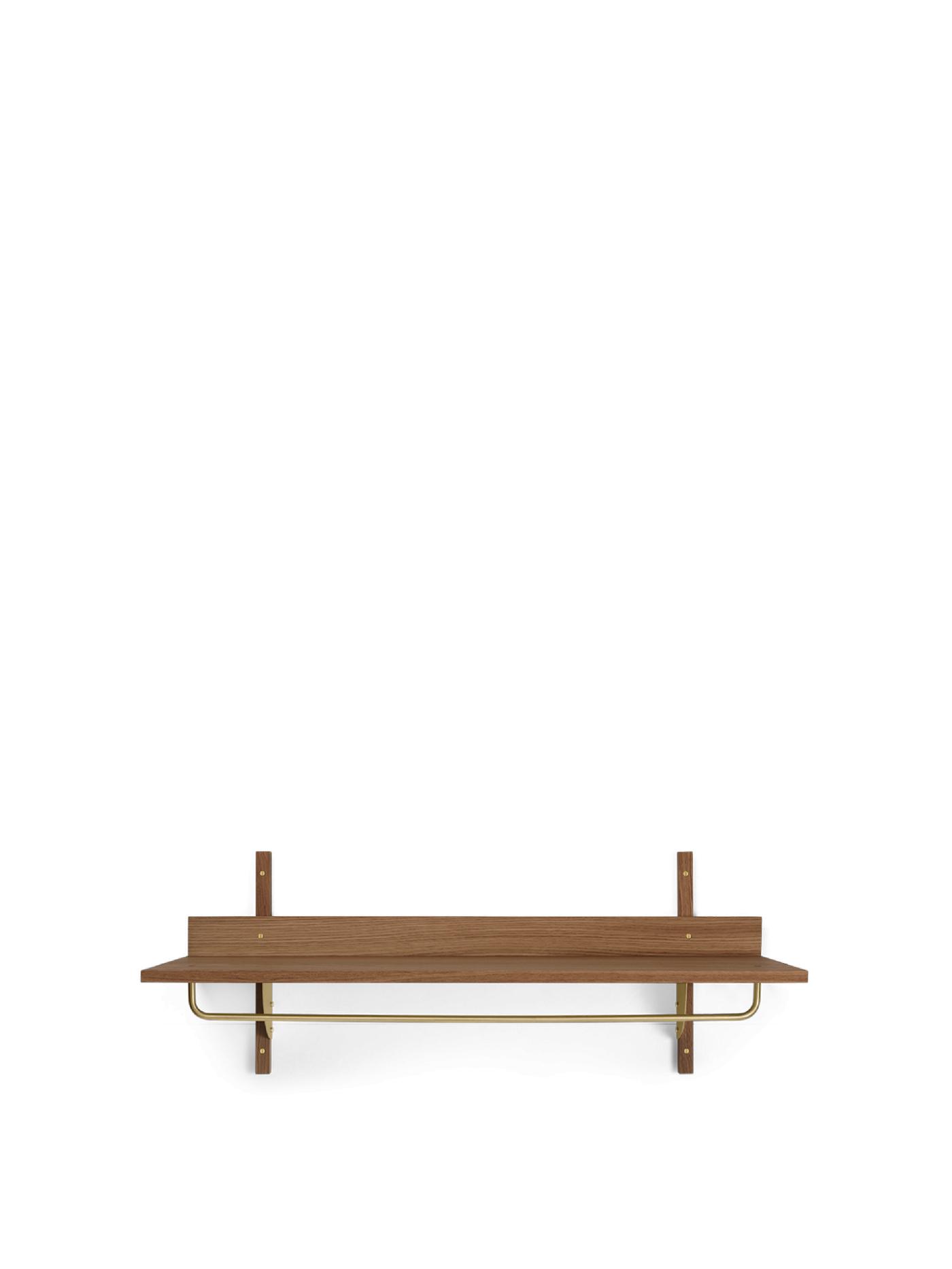 Sector Rack Shelf – Smoked Oak/Brass Furniture