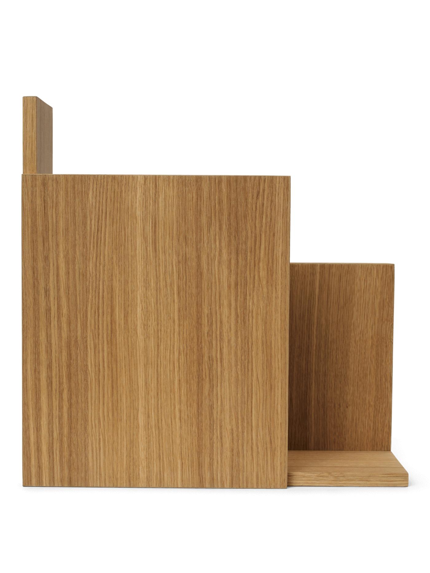 Stagger Shelf – Square – Oiled Oak Furniture