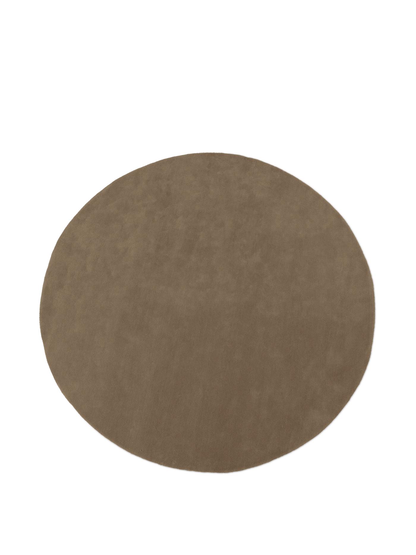 Stille Tufted Rug – Round – Ash Brown Round Rugs