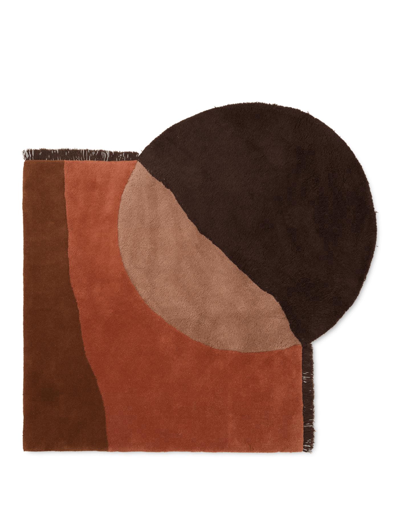 View Tufted Rug – Red Brown Rectangular Rugs