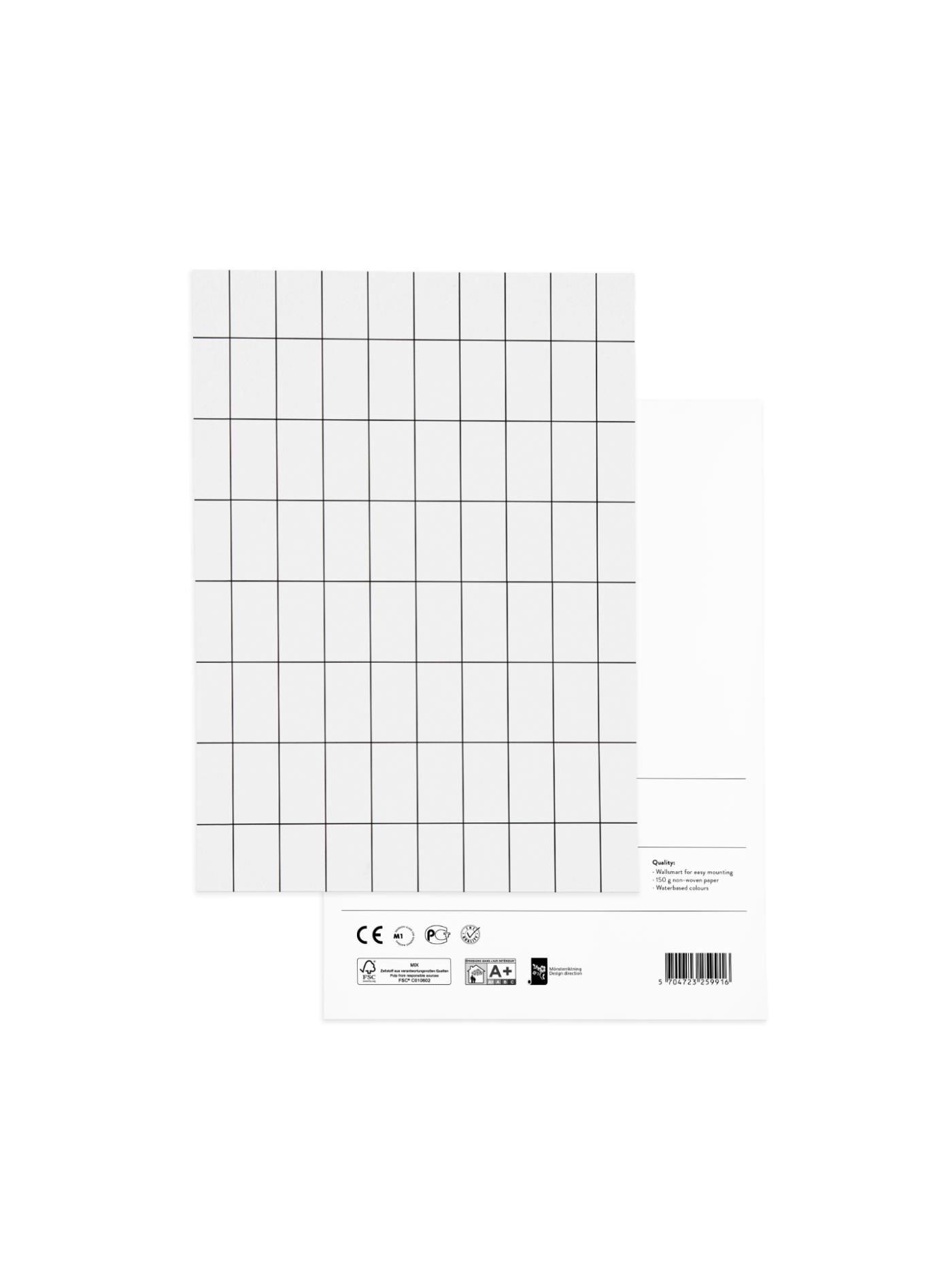 Wallpaper Sample – Grid – Black/White Accessories