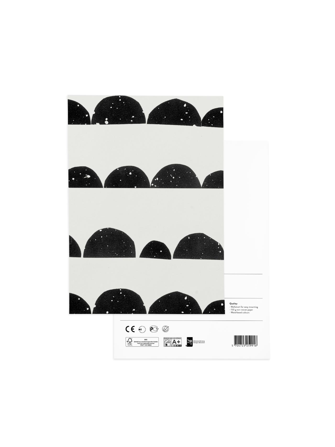 Wallpaper Sample – Half Moon – Black Accessories