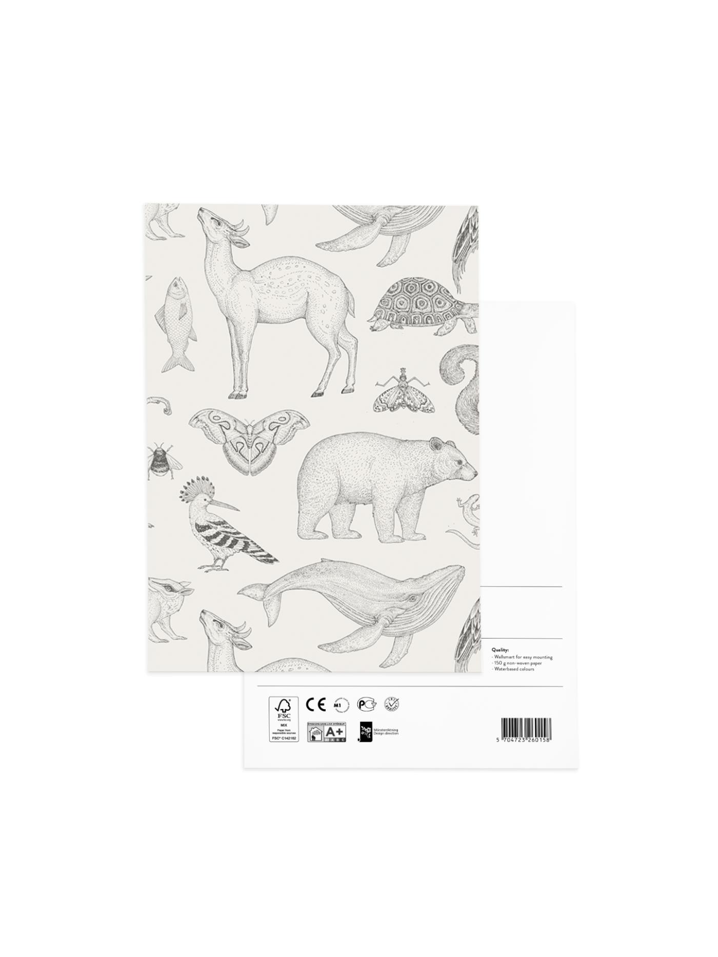 Wallpaper Sample – Katie Scott Animals – Offwhite Accessories