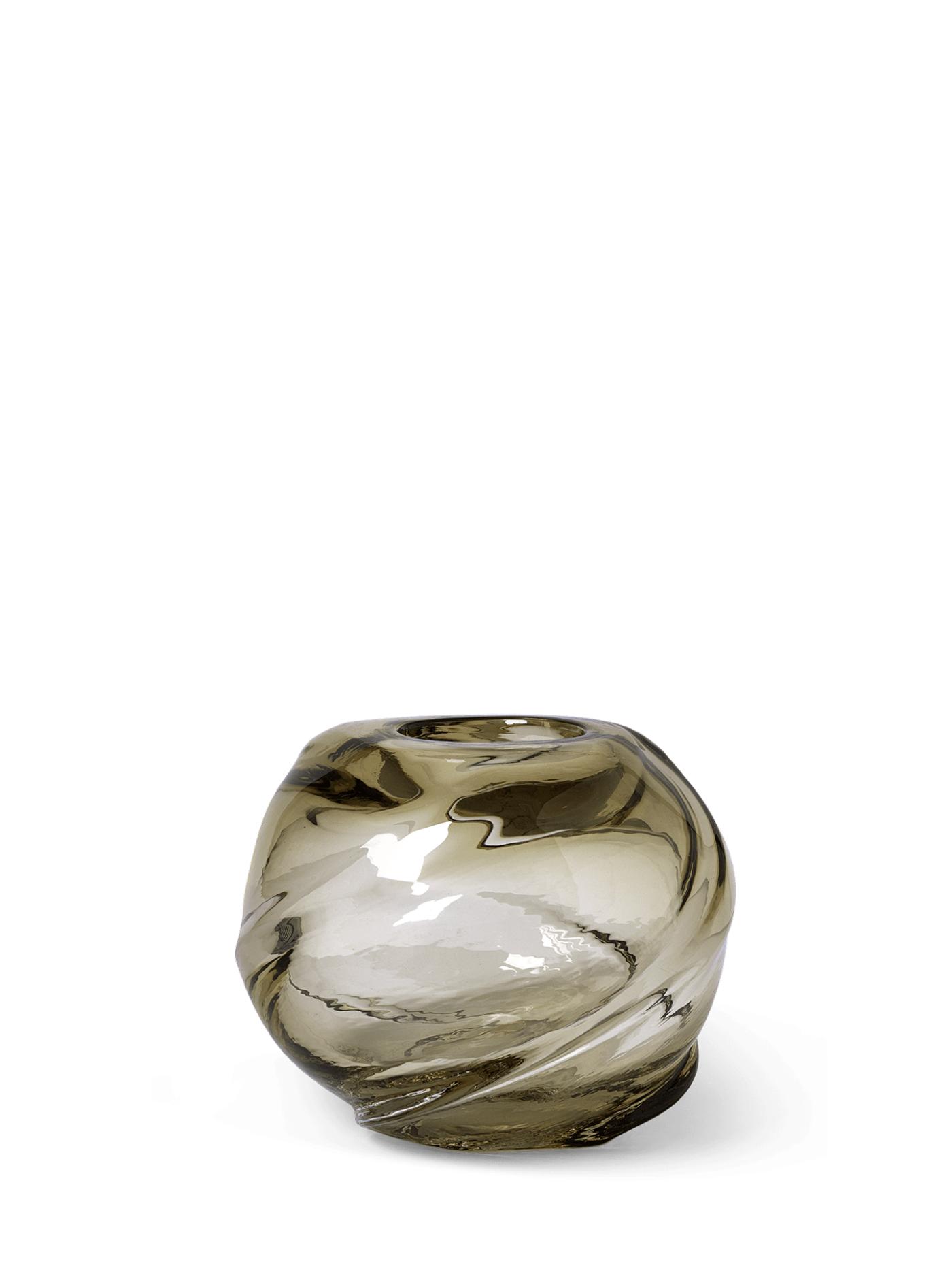 Water Swirl Vase – Round – Light Yellow Accessories