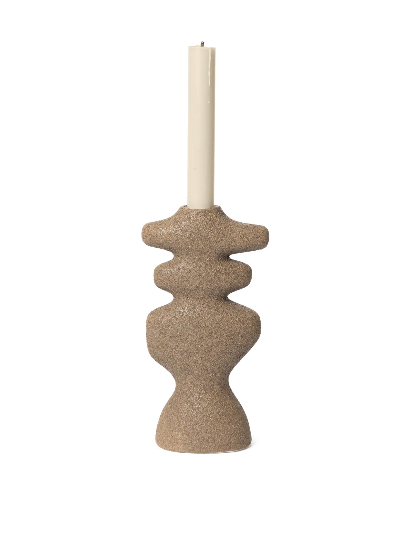 Yara Candle Holder – Large – Dark Sand Accessories