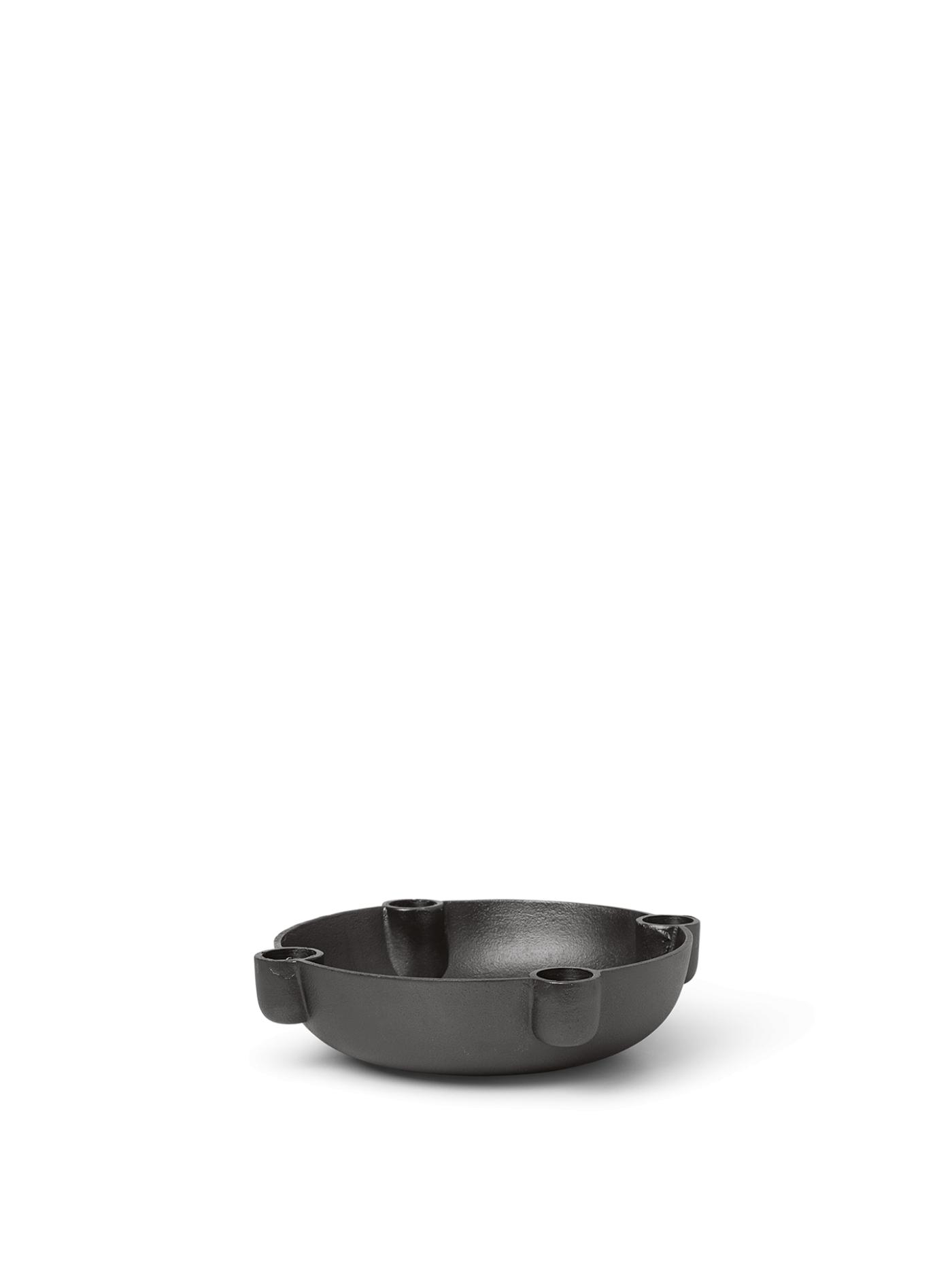 Bowl Candle Holder – Medium – Blackened Aluminium Accessories