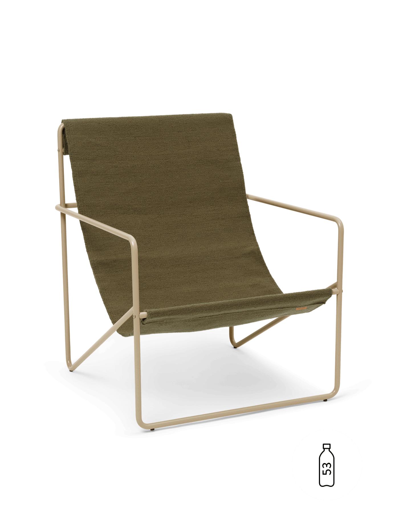 Desert Lounge Chair – Cashmere/Olive Chairs And Benches