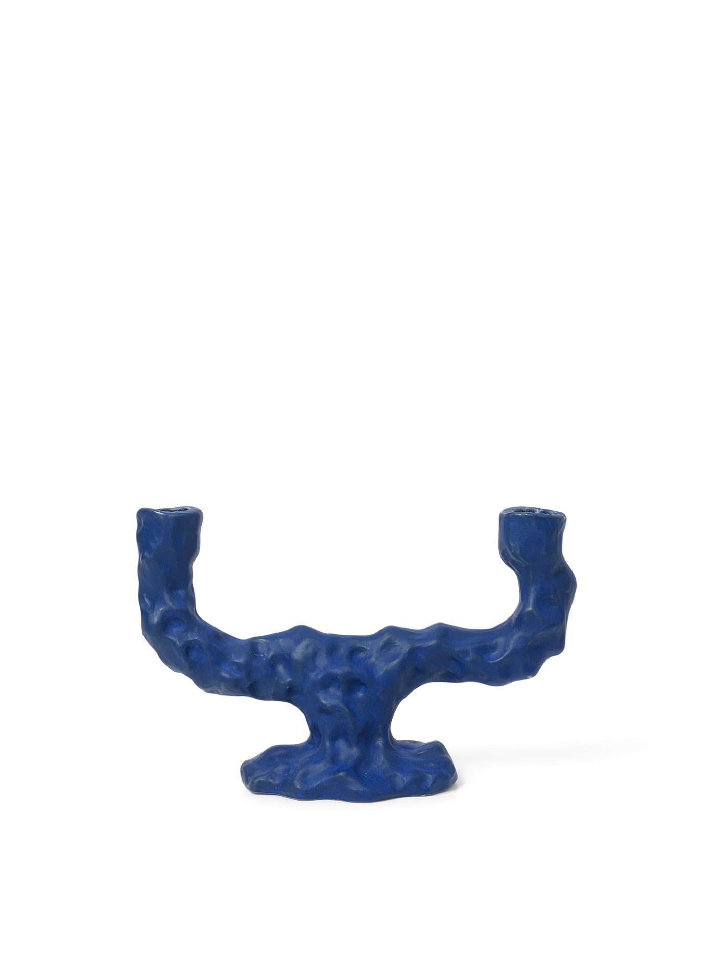 Dito Candle Holder – Double – Bright Blue Accessories