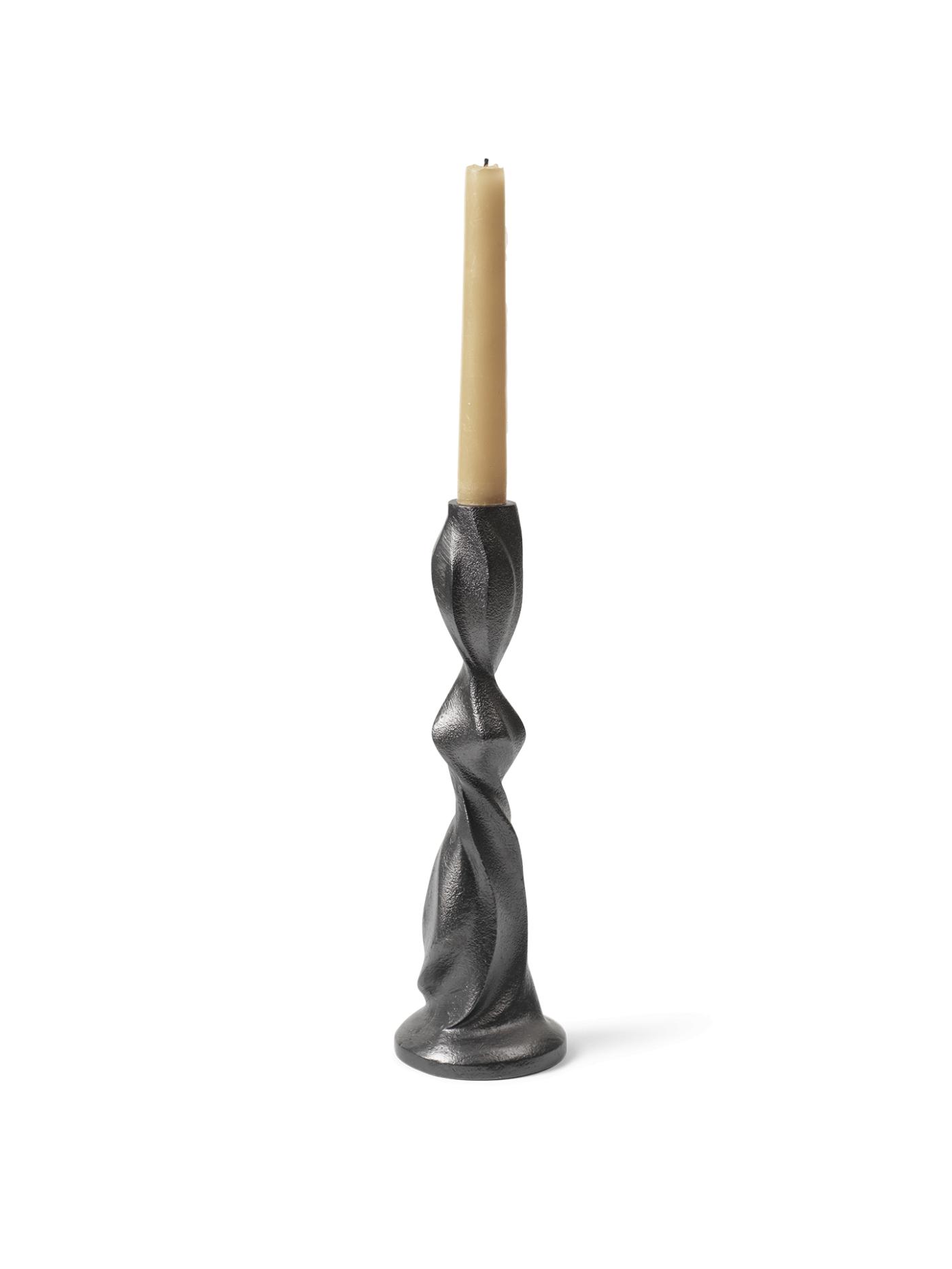 Gale Candle Holder – Medium – Blackened Aluminium Accessories