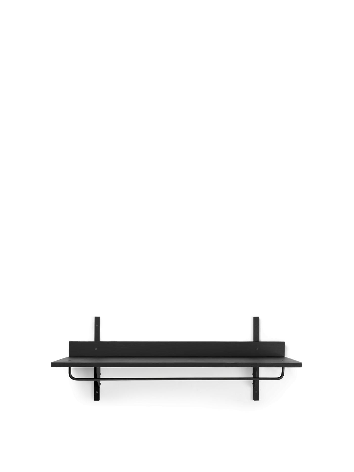 Sector Rack Shelf – Black Ash/Black Brass Furniture