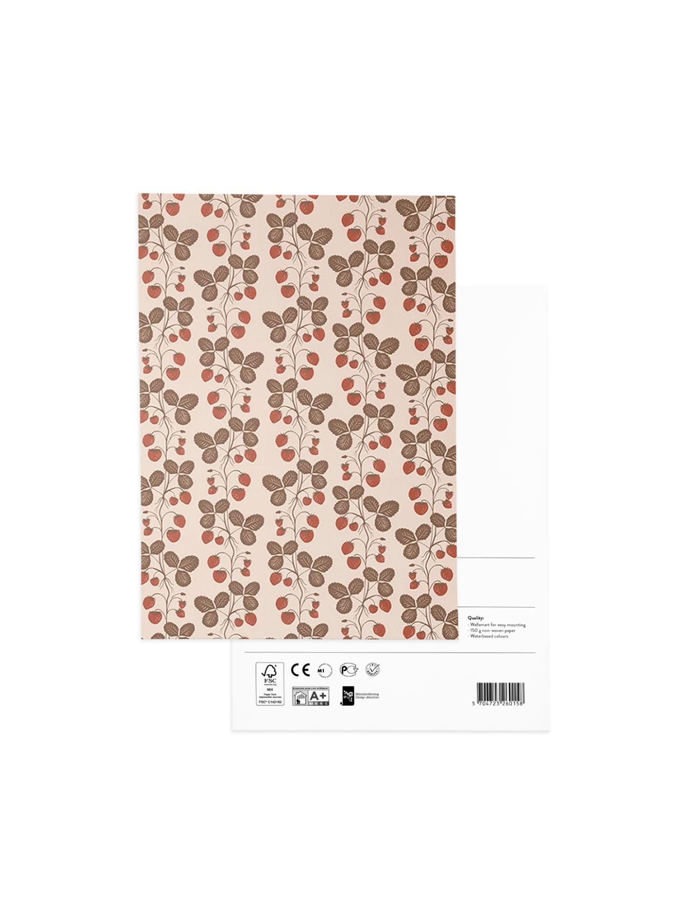 Wallpaper Sample – Strawberry Field – Rose Accessories